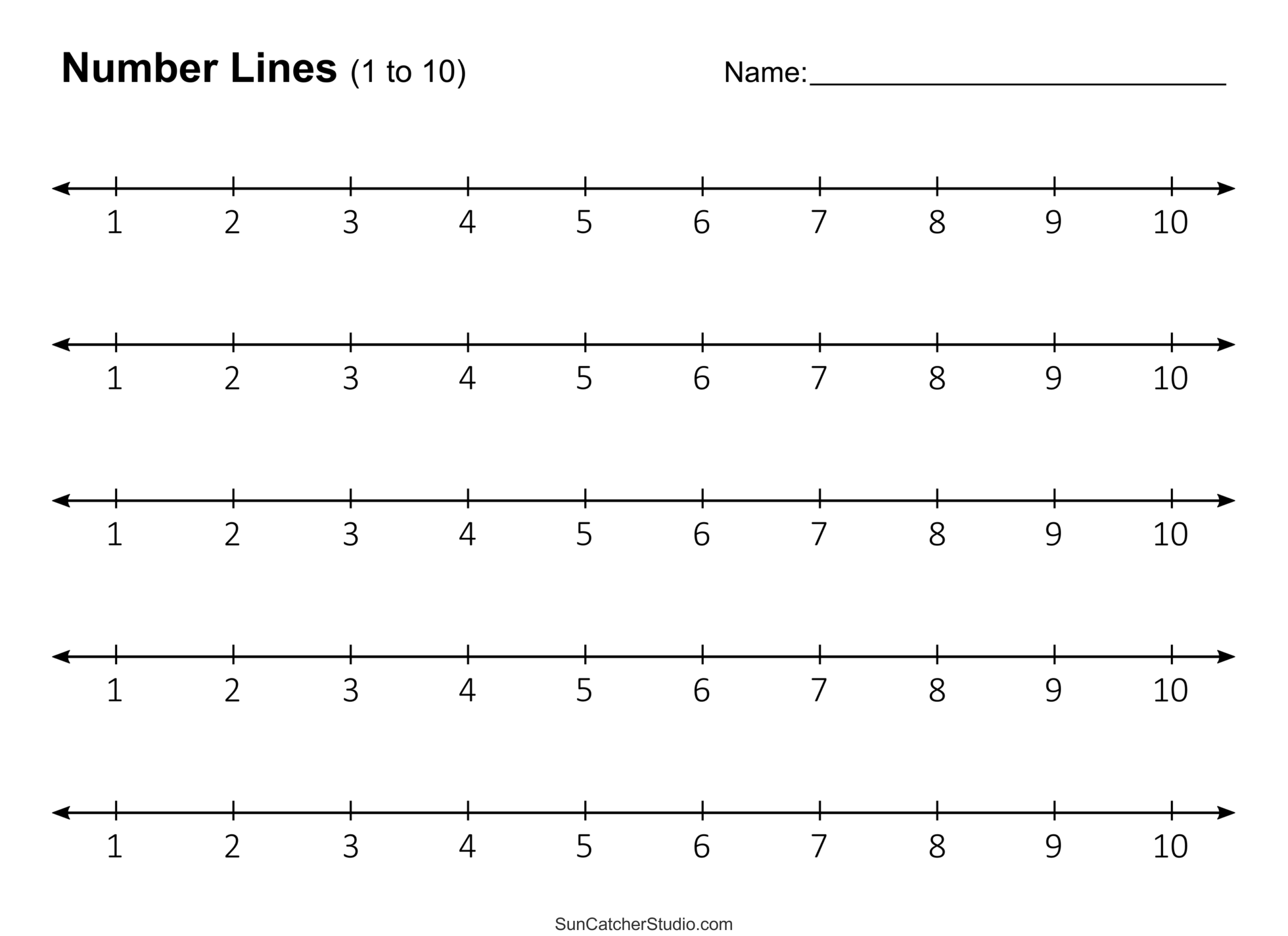 Number Lines Integers Decimals Blank Missing Numbers Free 
