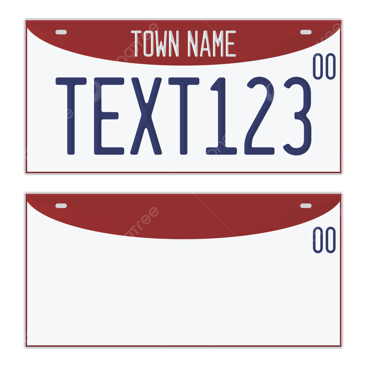 Number Plate License Template Set Vector Number Plate Template License Plate Template Plate PNG And Vector With Transparent Background For Free Download