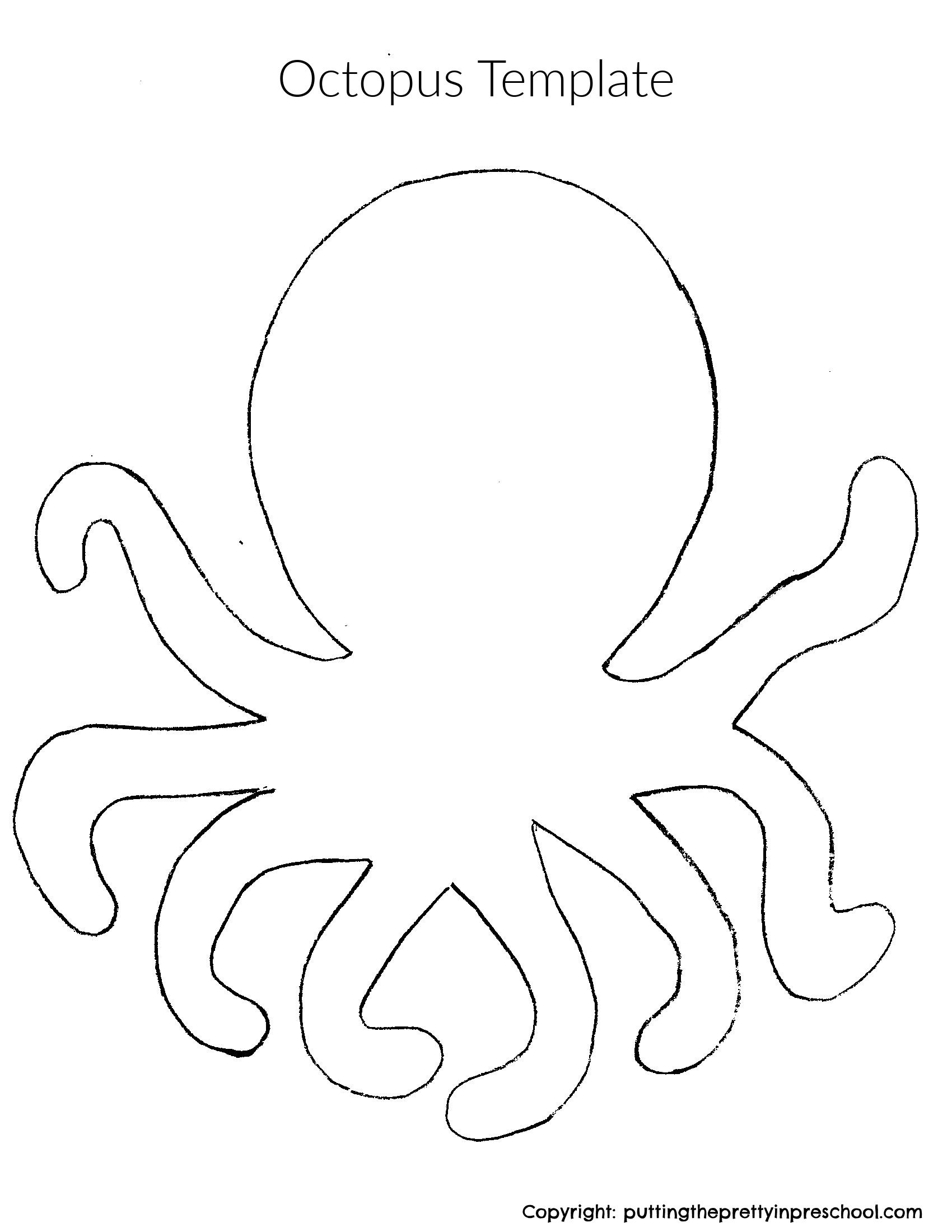 Octopus Template Free Printable