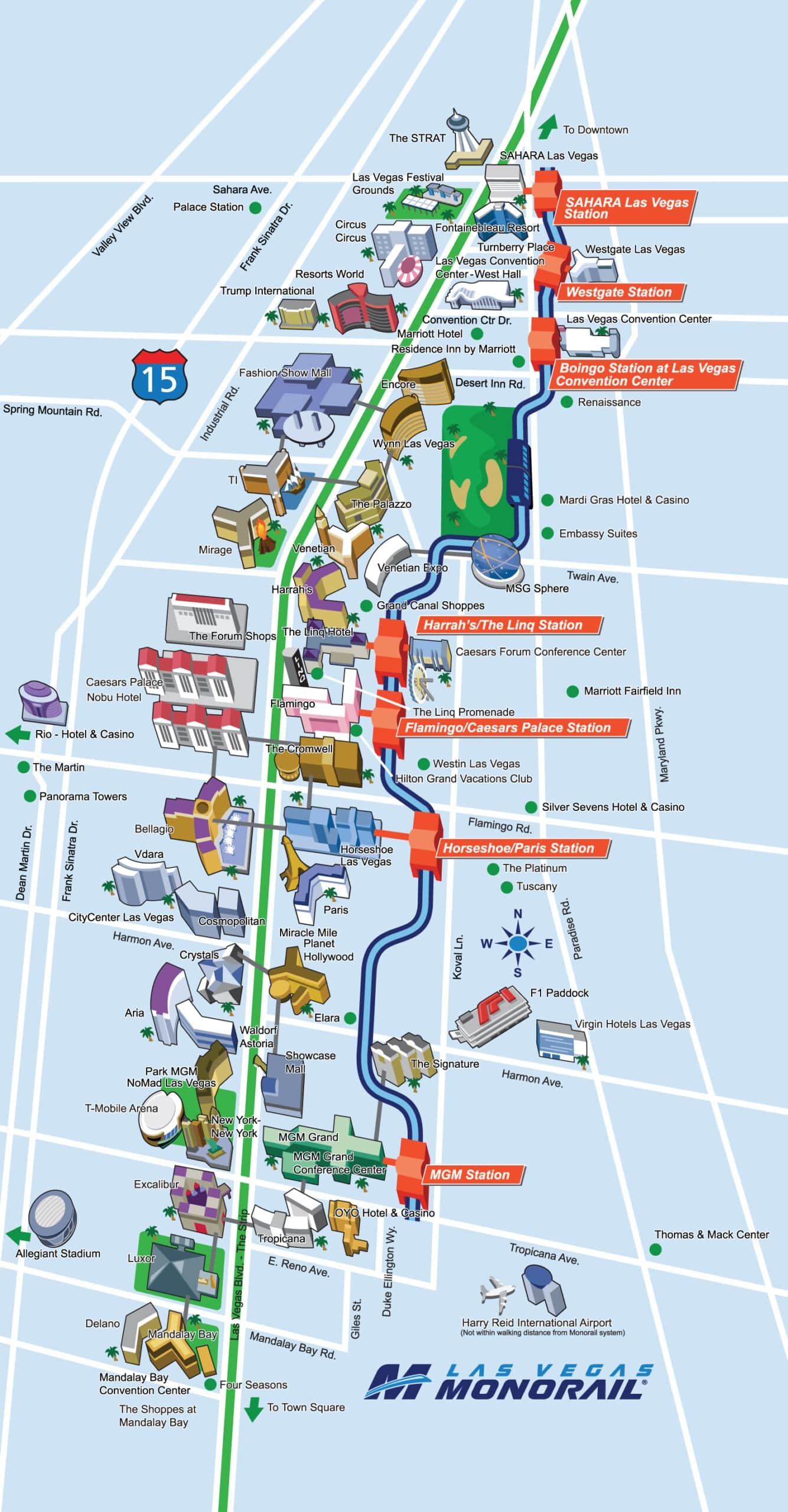 Printable Vegas Strip Map