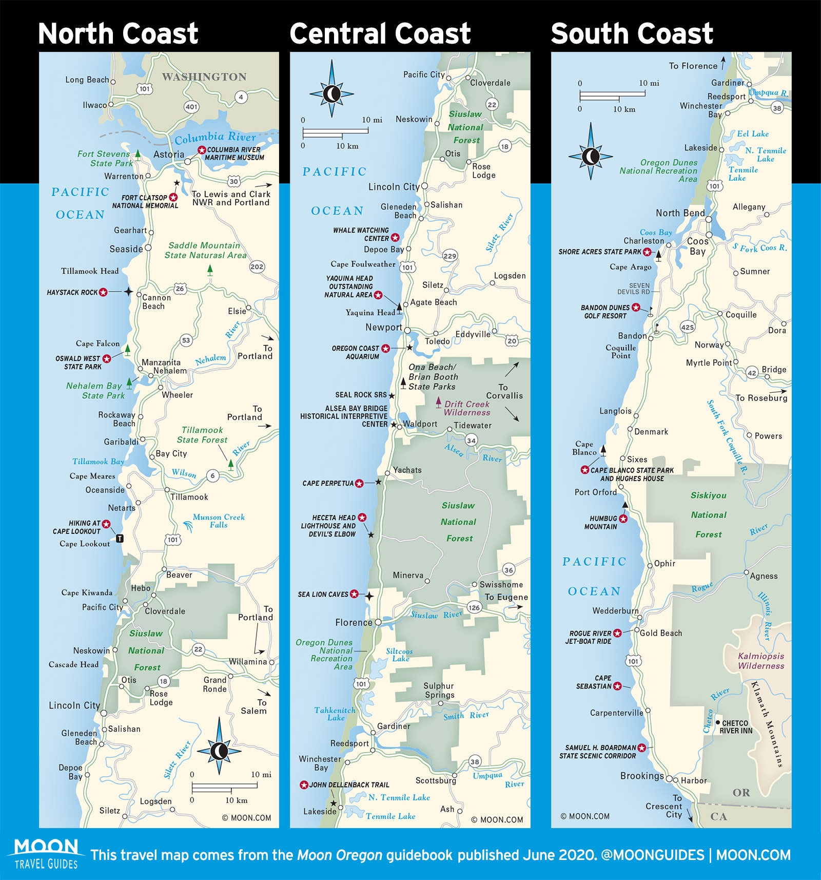 Printable Map Of Oregon Coast