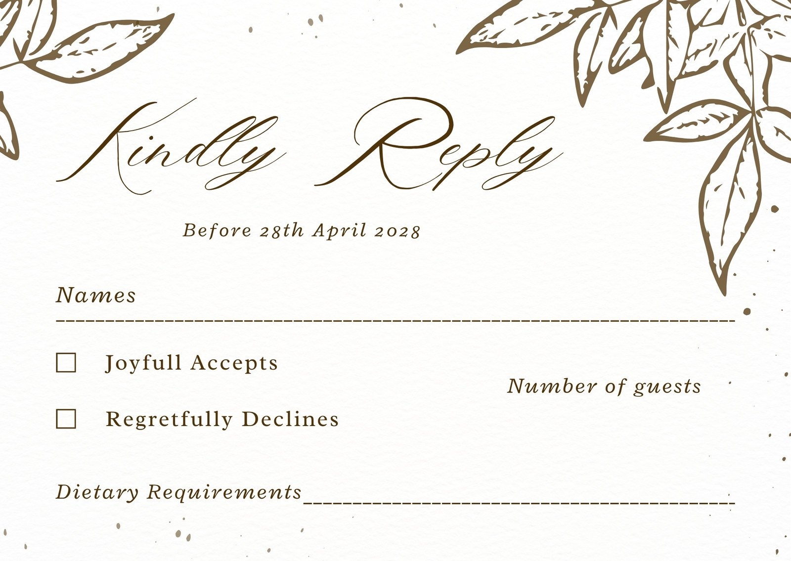 Page 2 Free And Customizable RSVP Templates Canva