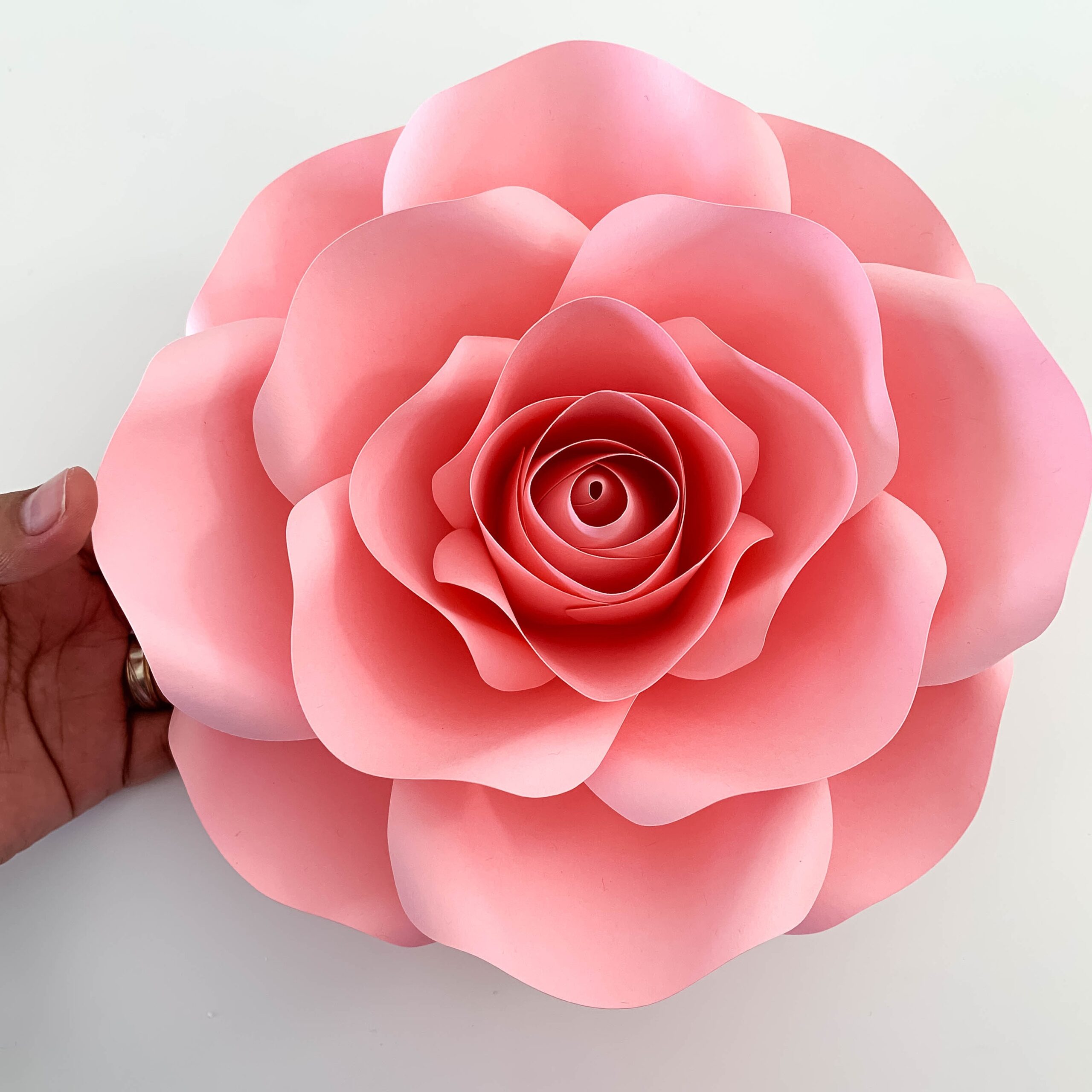 Paper Flowers PDF Small Rose Petal Template Digital Version 7 To 9 Inches Diameter Etsy