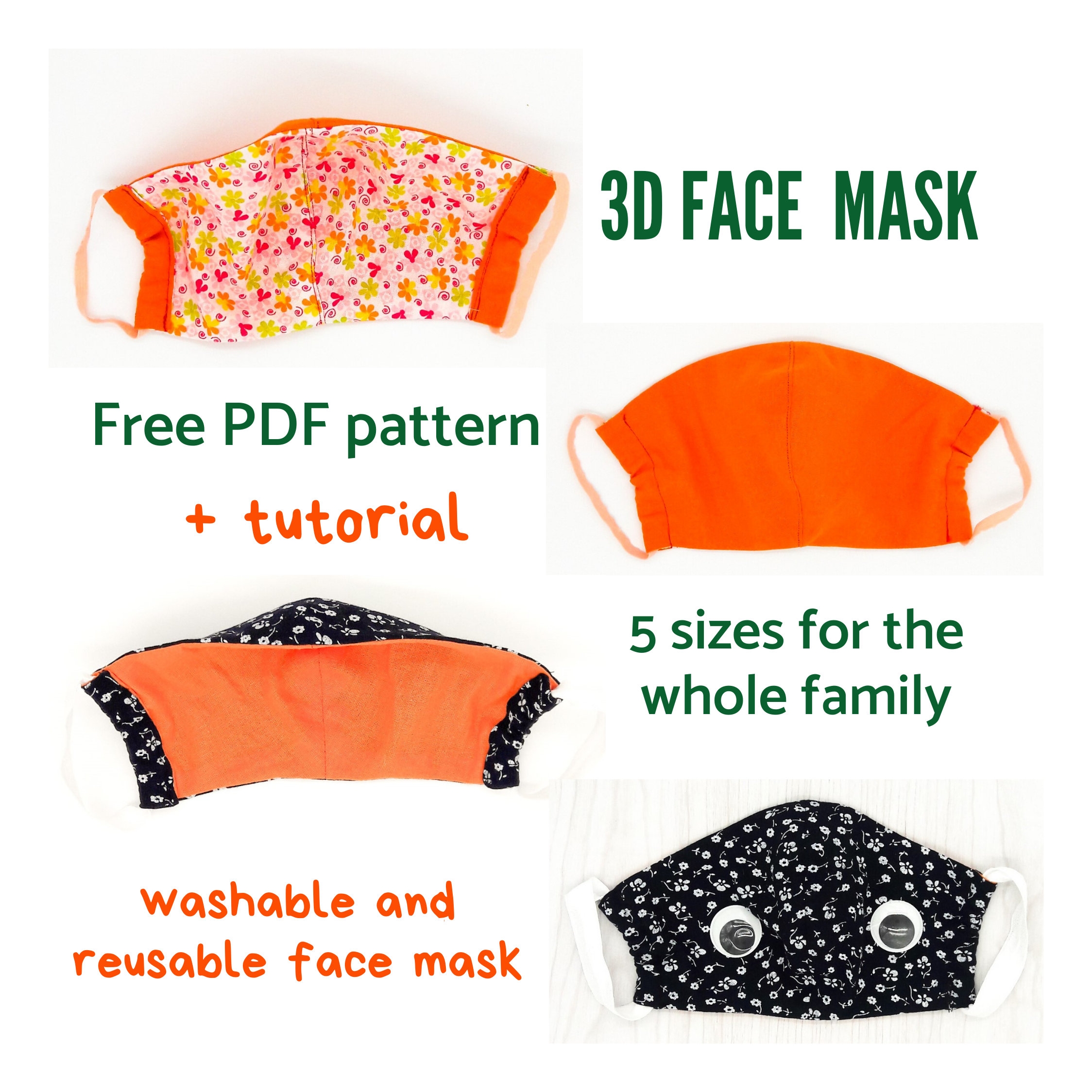 Pattern For Face Mask Face Mask PDF Sewing Pattern For Children Pattern For Face Mask Face Mask PDF Sewing Pattern For Children