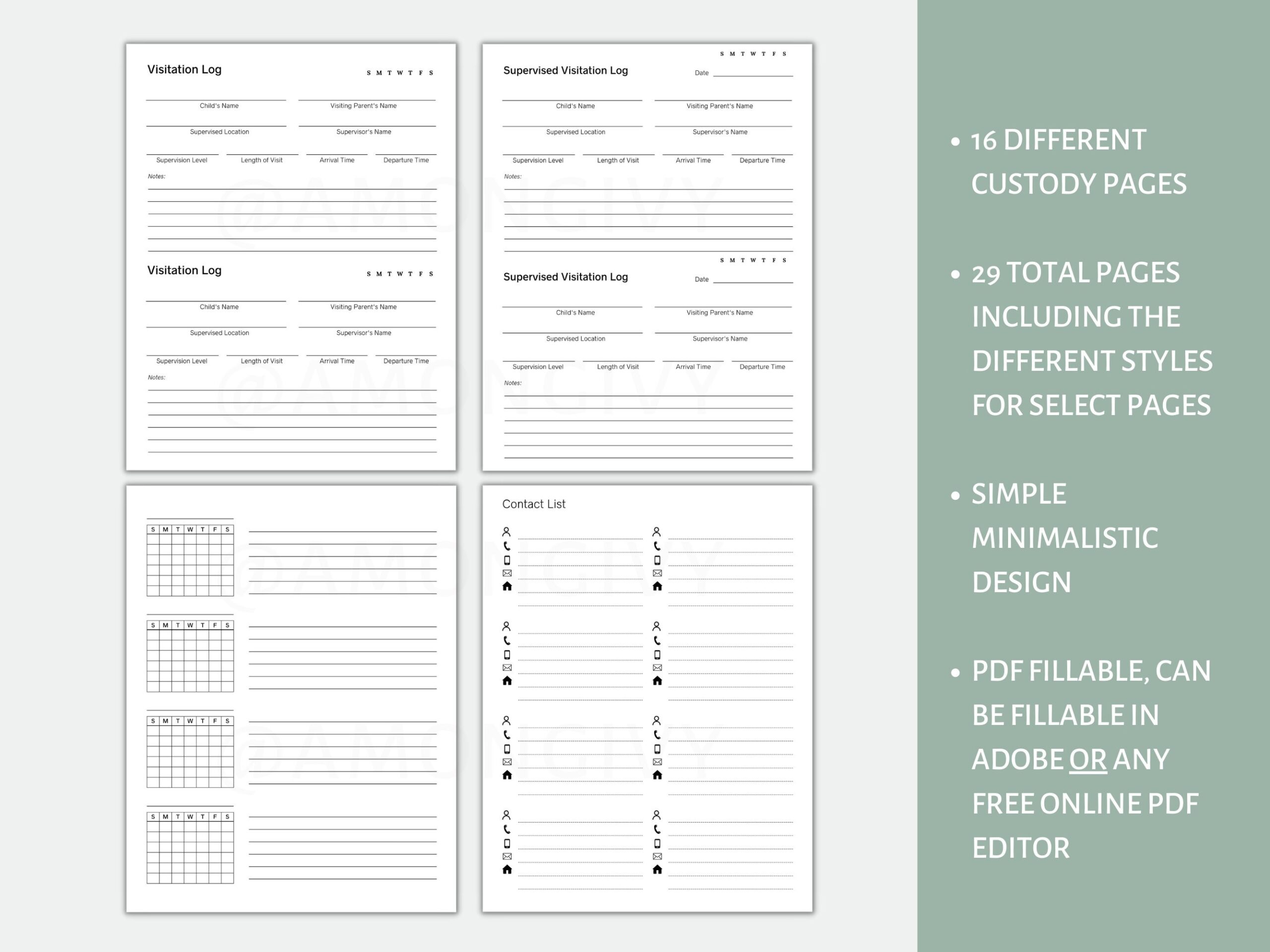 PDF Fillable Child Custody Binder For Any Kind Of Custody Battle PDF Fillable Child Custody Binder For Any Kind Of Custody Battle