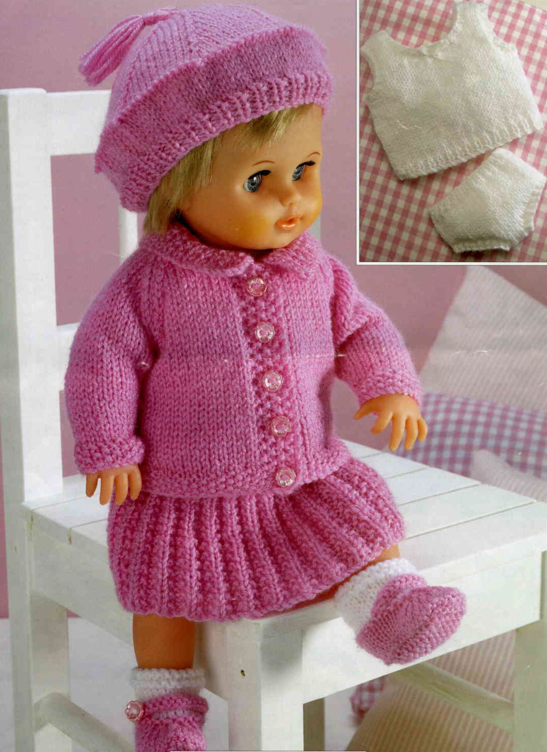PDF KNITTING Pattern Dolls Dolls Outfits In Dk 8ply Wool Fits Dolls 12 22