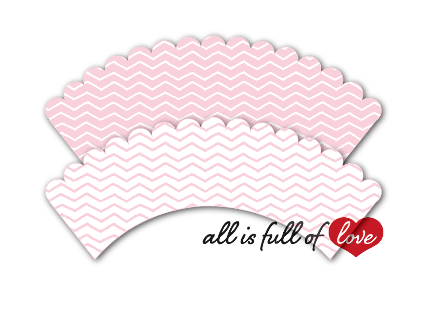 Pink Chevron Cupcake Wrappers To Print Chevron Cupcake Holder Printable By All Is Full Of Love TheHungryJPEG