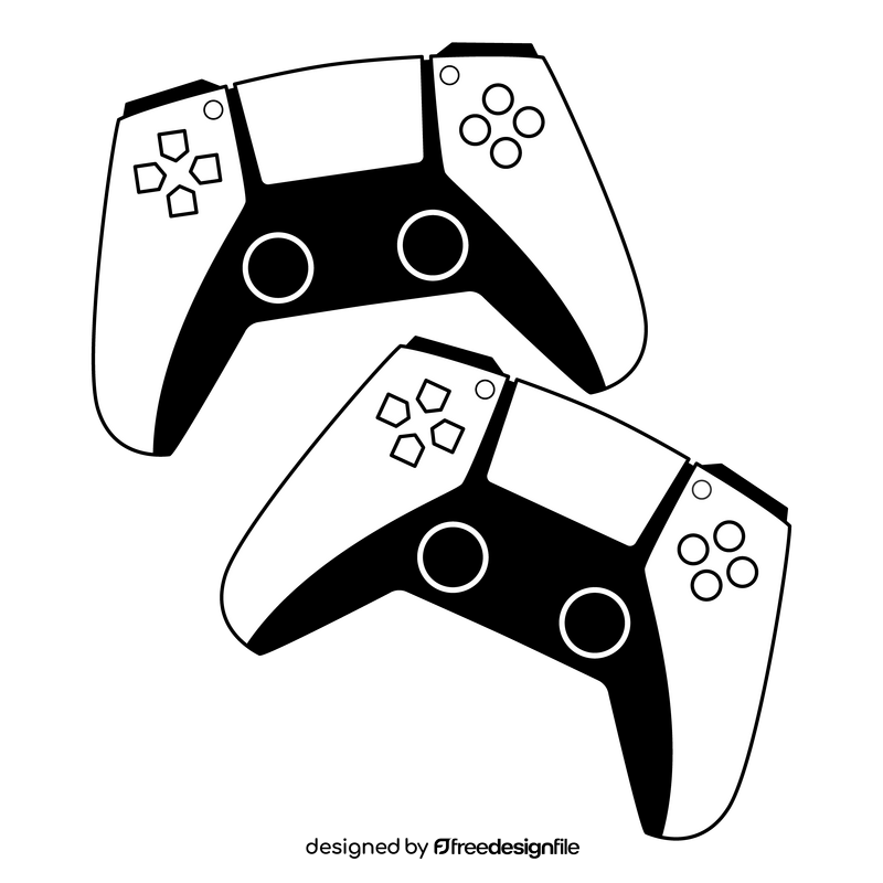 Playstation PS Controller Drawing Black And White Clipart Free 