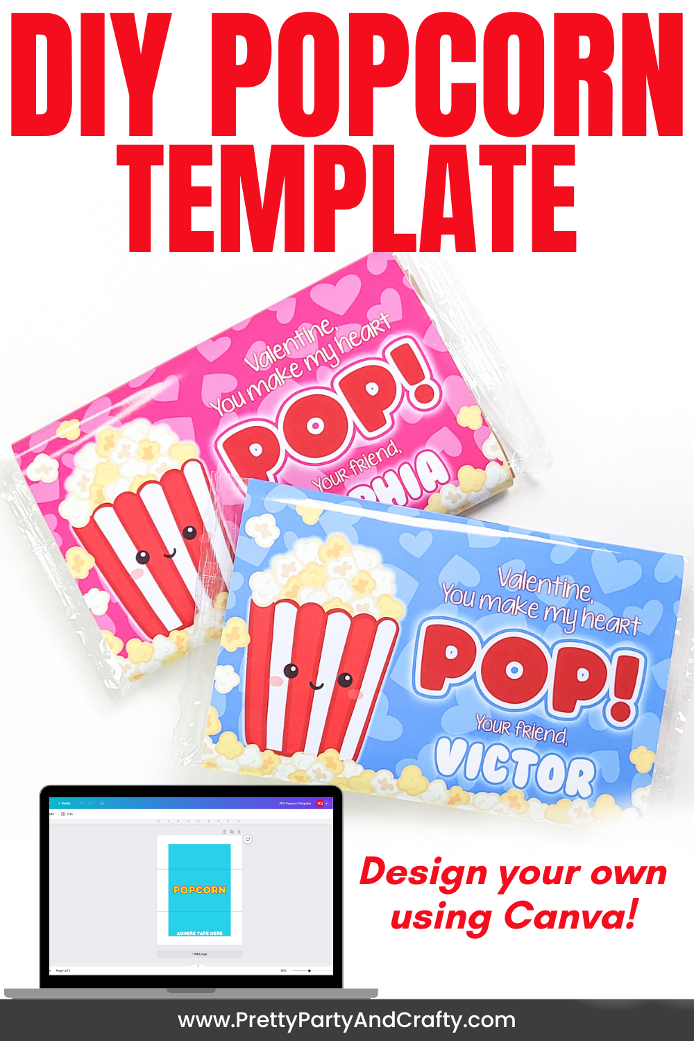 Blank Popcorn Box Printable Template