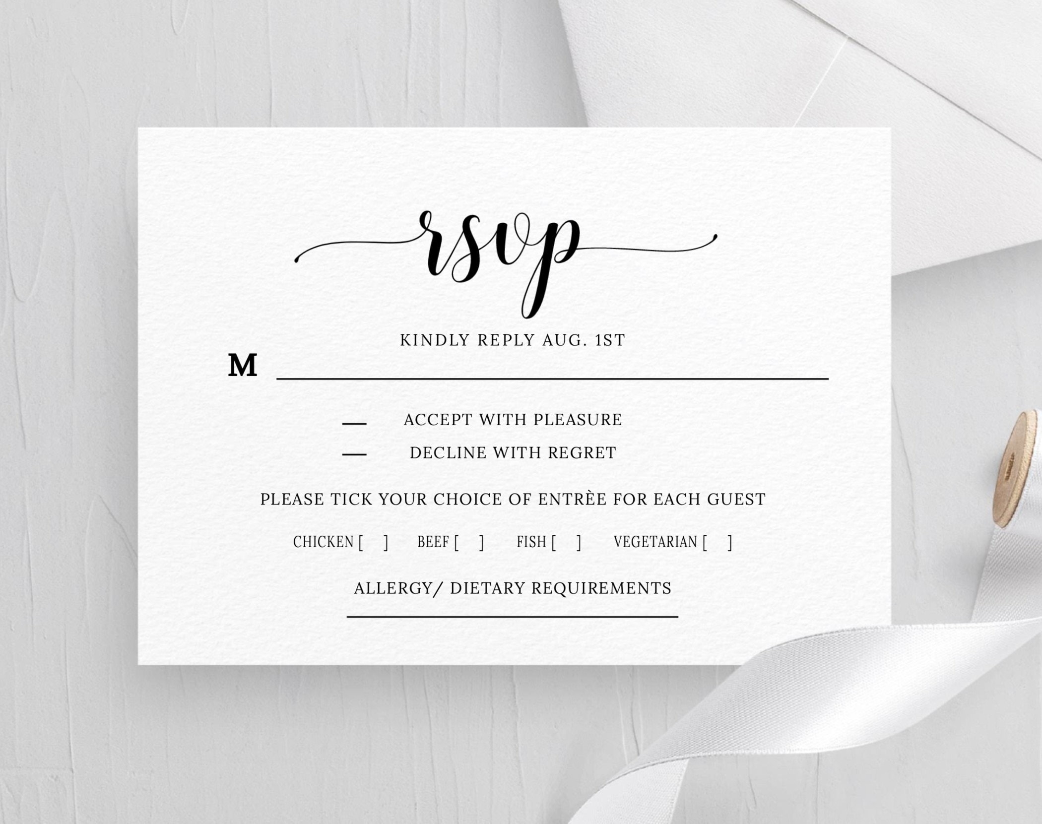 Postcard RSVP Template Printable RSVP Wedding Postcard Editable Reply Card Rsvp Postcard Template Kindly Respond Instant Download DIY Etsy
