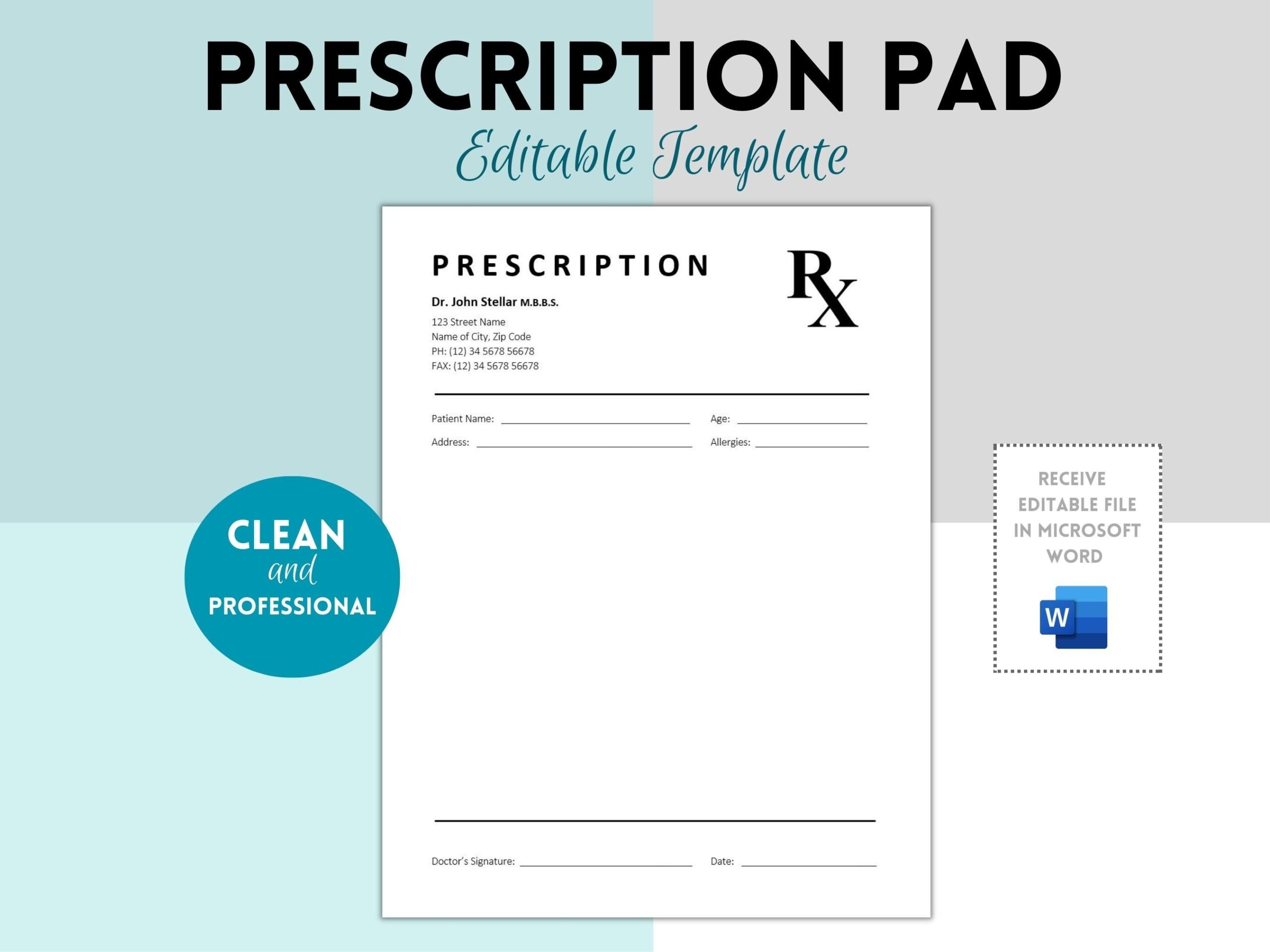 Template Printable Blank Prescription Pad Template Printable Blank Prescription Pad