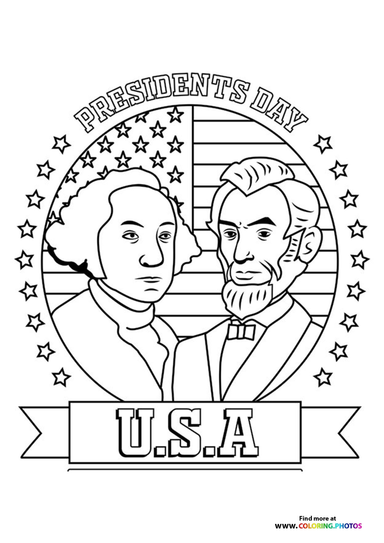 Free Printable Presidents Day Coloring Pages