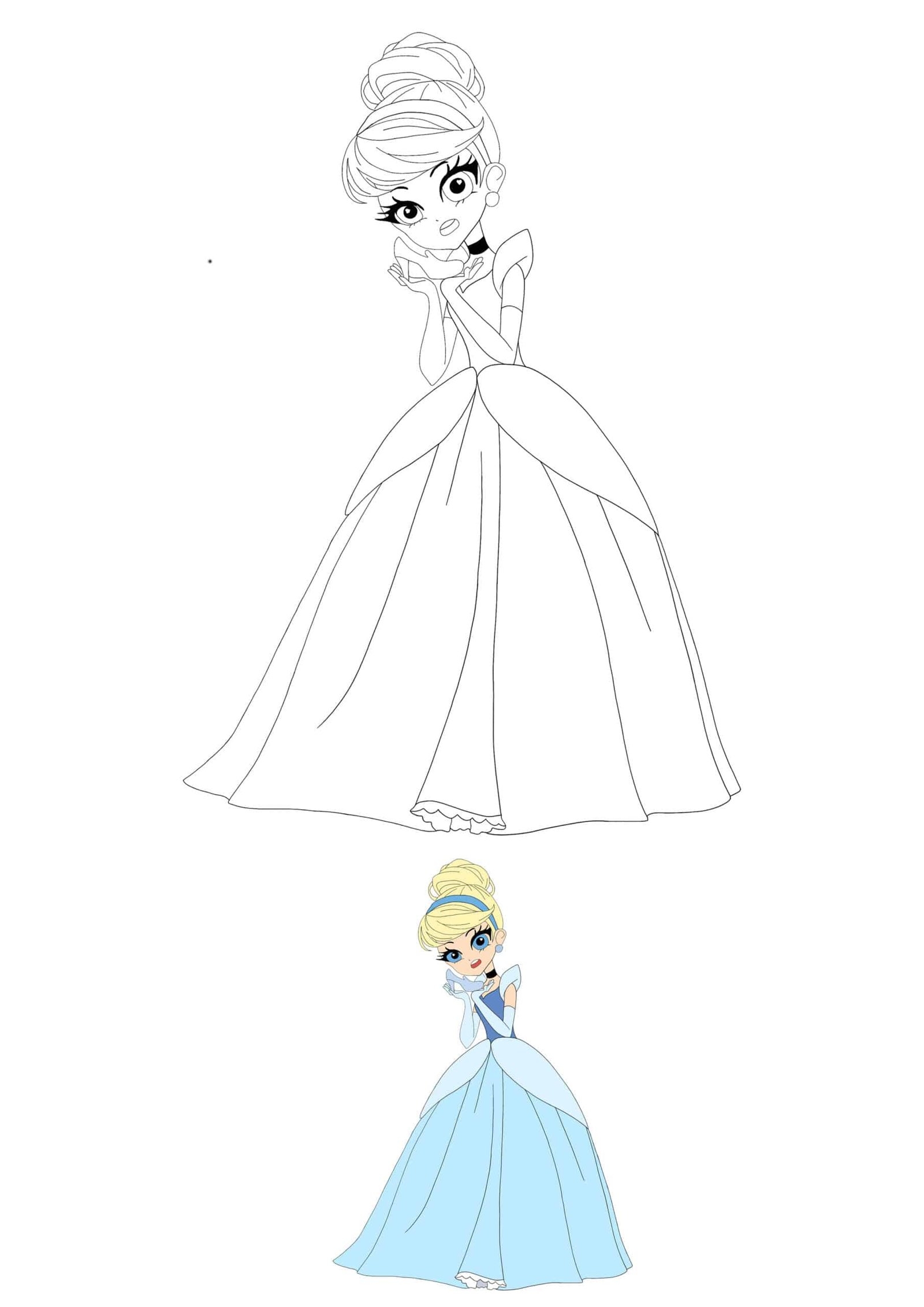 Cinderella Free Printable Coloring Pages