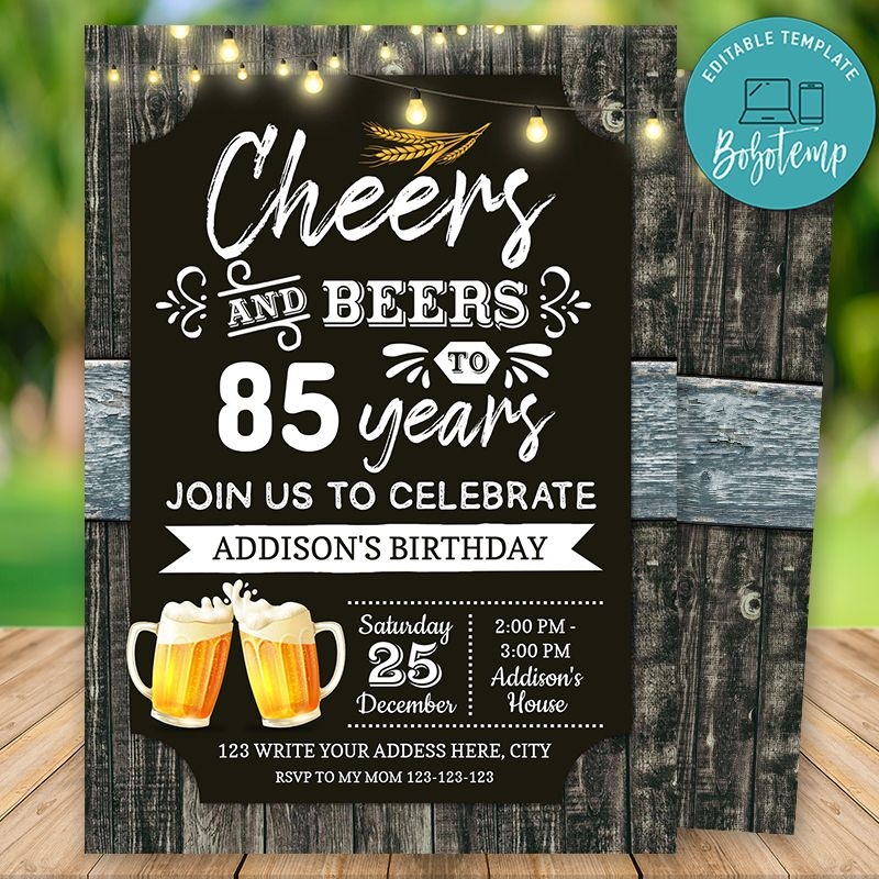 85th Birthday Invitations Template Free Printable 85th Birthday Invitations Template Free Printable
