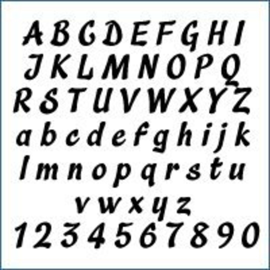 Printable Alphabet Stencil Quickscript 5 Inch Handwriting Font Digital PDF Download Etsy