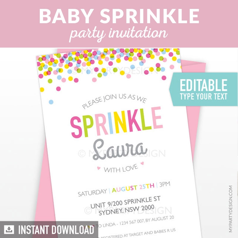 Printable Baby Sprinkle Party Invitation