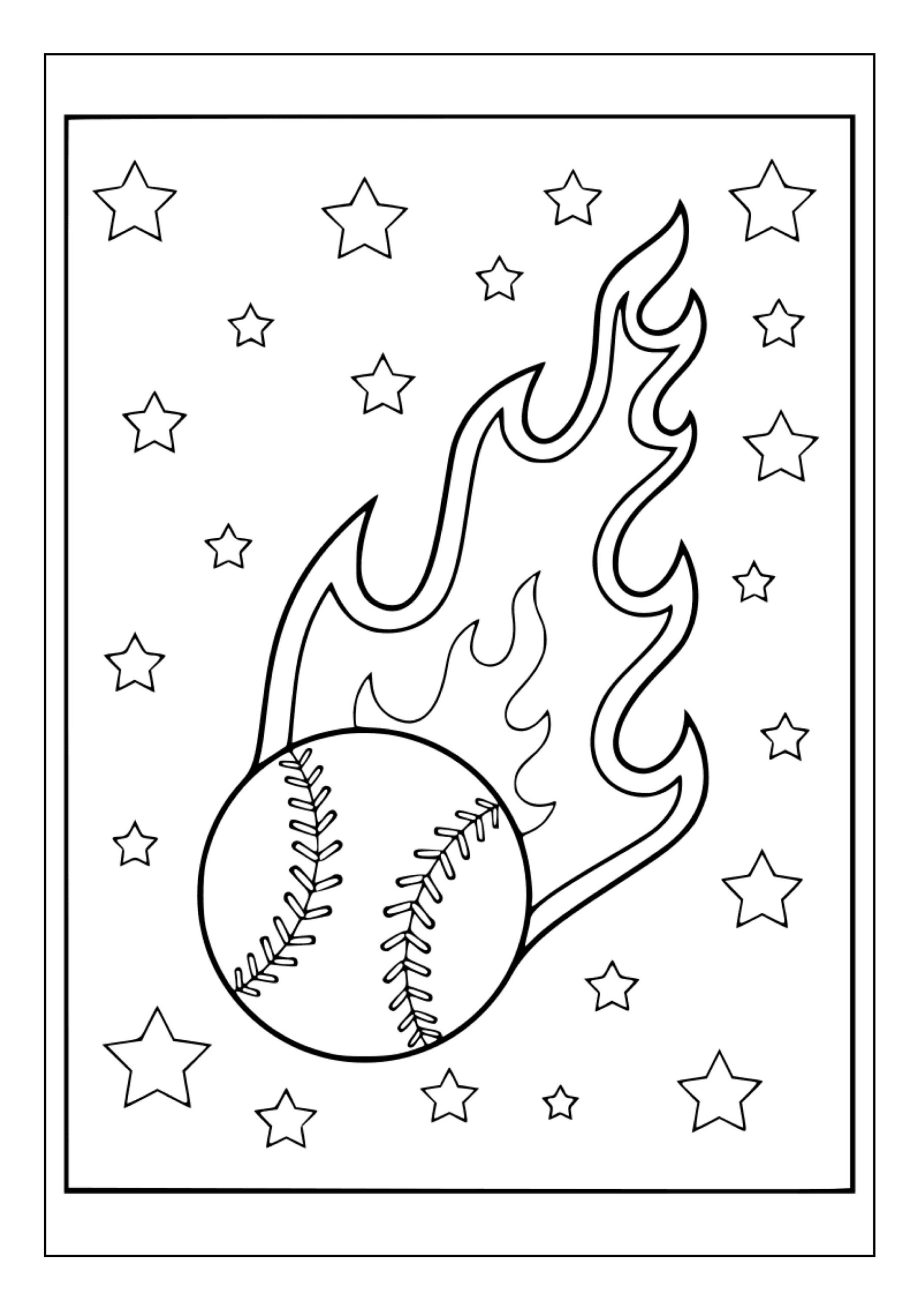 Printable Baseball Coloring Pages For Kids And Adults 100 Pages 