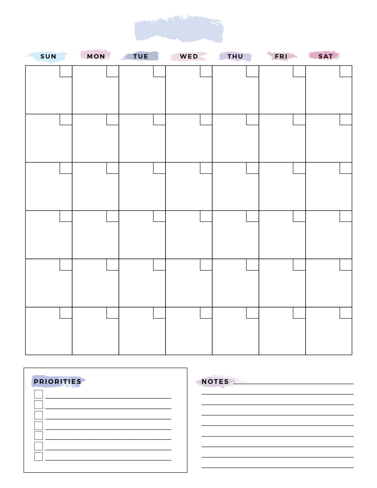 Printable Blank Calendar Templates World Of Printables