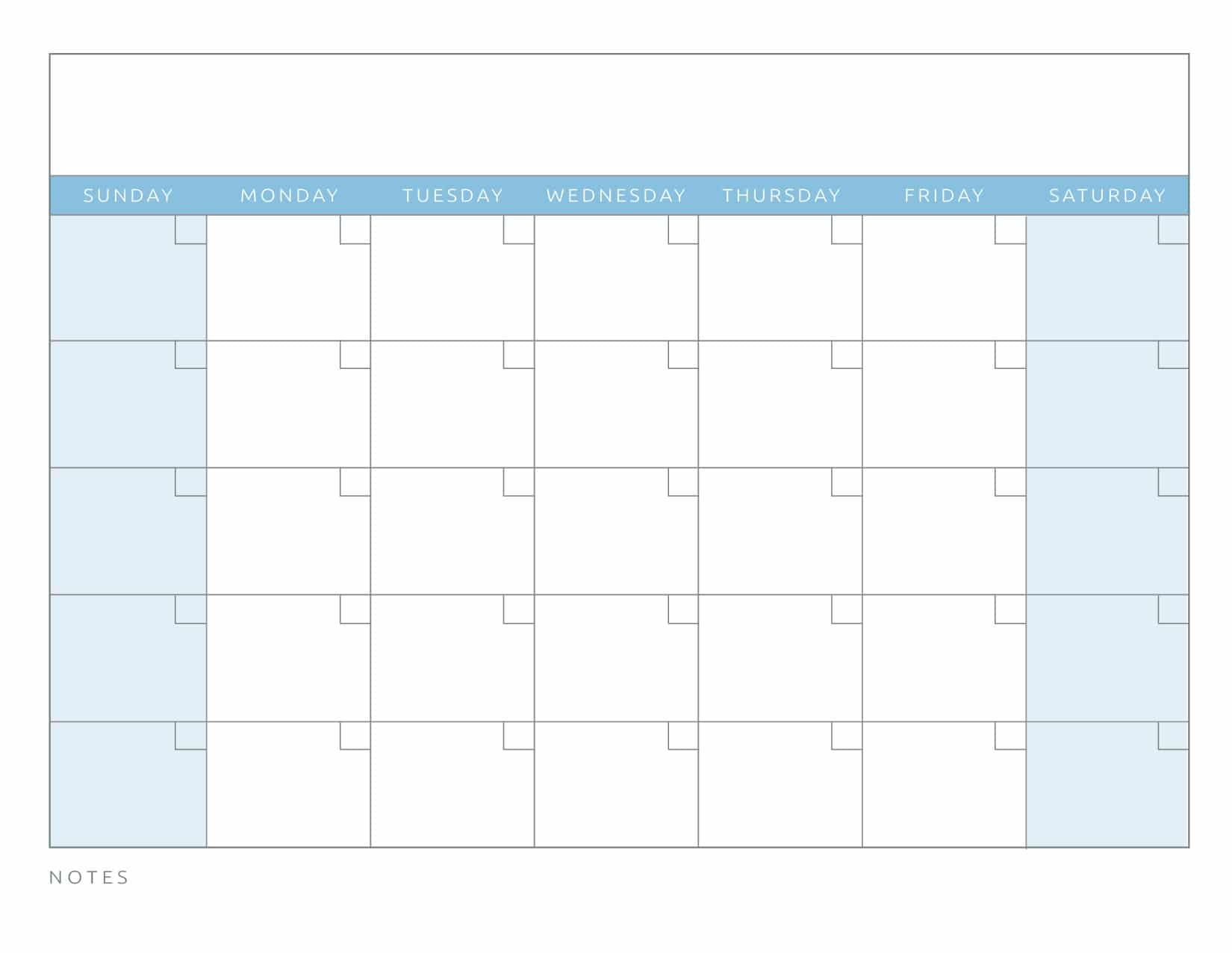 Printable Blank Calendar Templates World Of Printables
