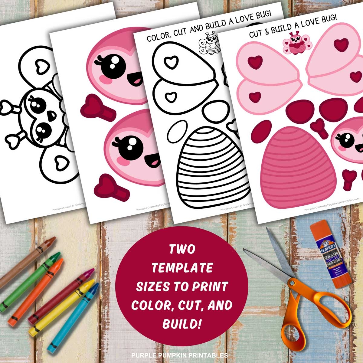 Printable Build A Love Bug Paper Craft For Valentine s Day Printable Build A Love Bug Paper Craft For Valentine s Day