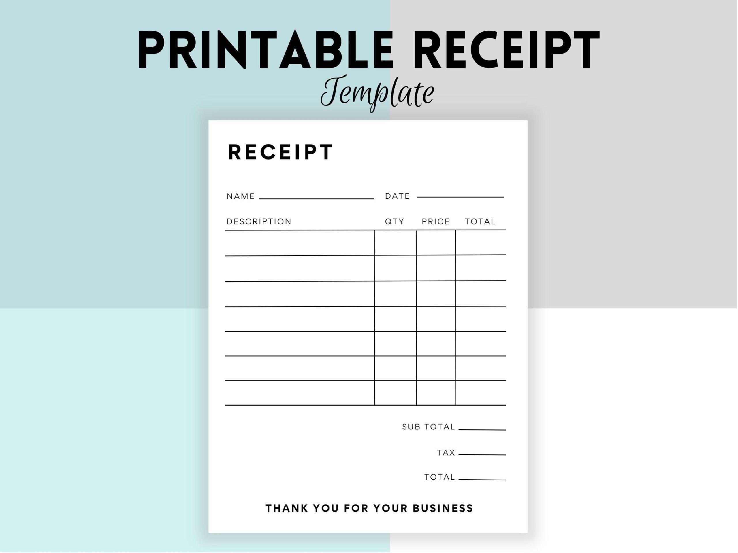 Printable Business Receipt Form Small Business Receipt Sales Printable Business Receipt Form Small Business Receipt Sales