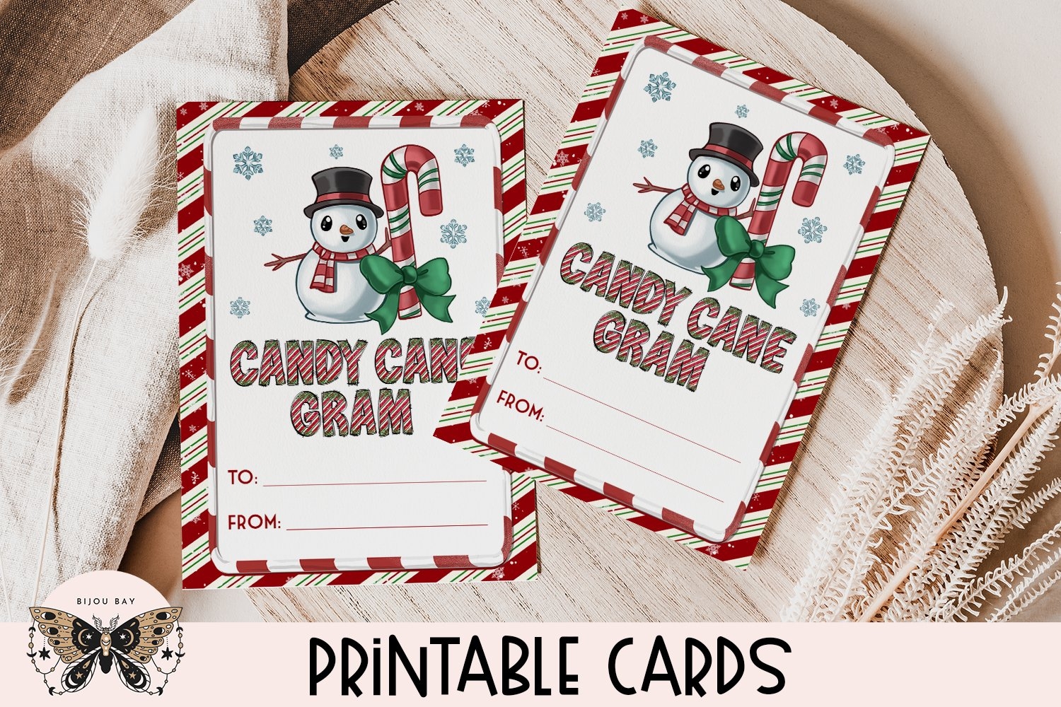 Printable Candy Cane Gram Snowman Holiday Tags Printable Candy Cane Gram Snowman Holiday Tags