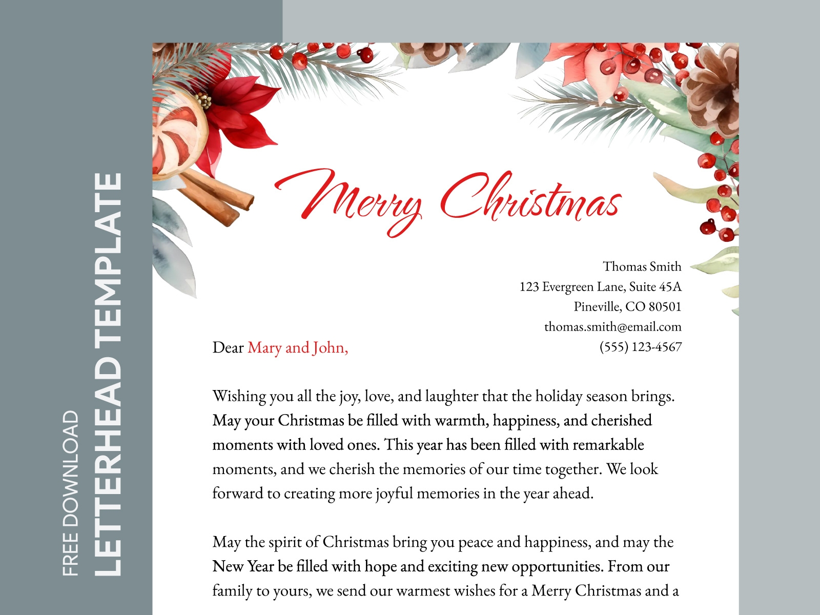 Free Christmas Letterhead Templates Printable Free Christmas Letterhead Templates Printable