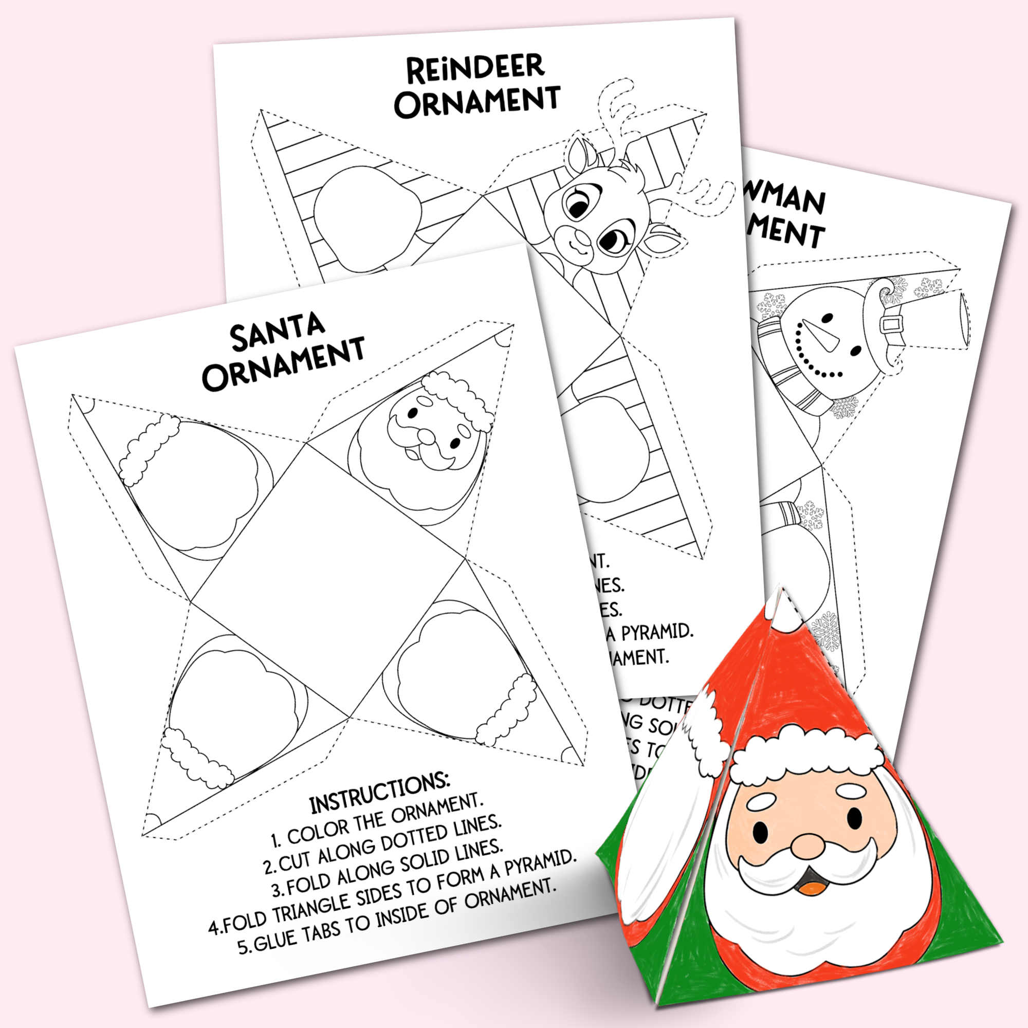 Free Printable 3d Paper Ornament Template