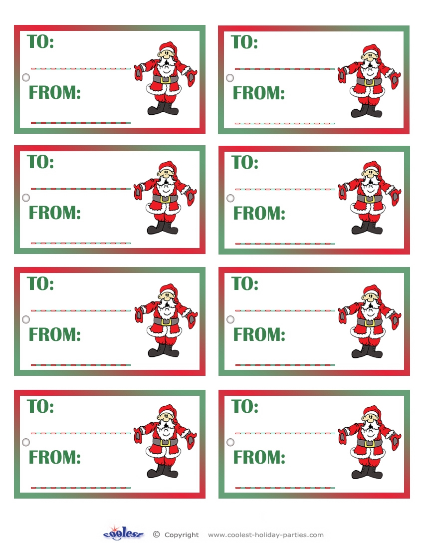 Free Santa Gift Tags Printable Template