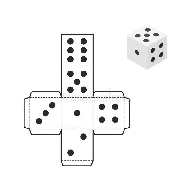 Printable Cube Template Stock Illustrations 290 Printable Cube 