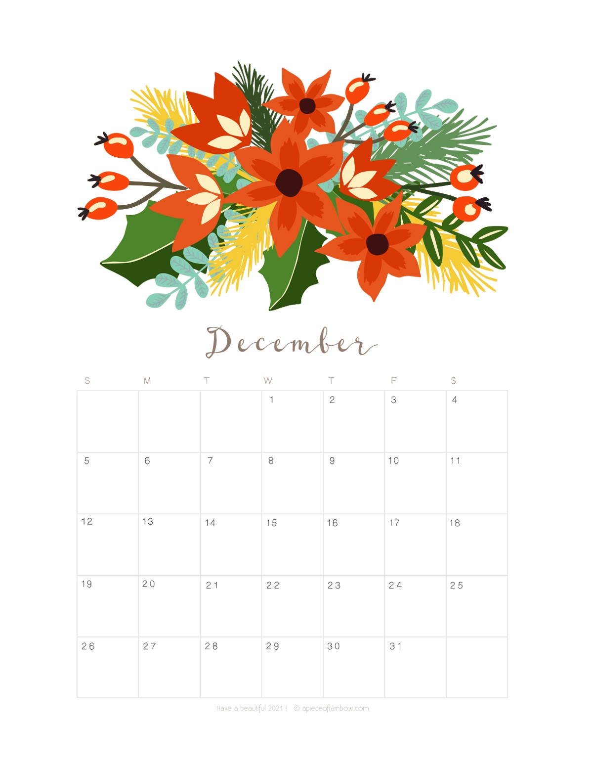Printable December 2021 Calendar Monthly Planner 2 Designs Printable December 2021 Calendar Monthly Planner 2 Designs