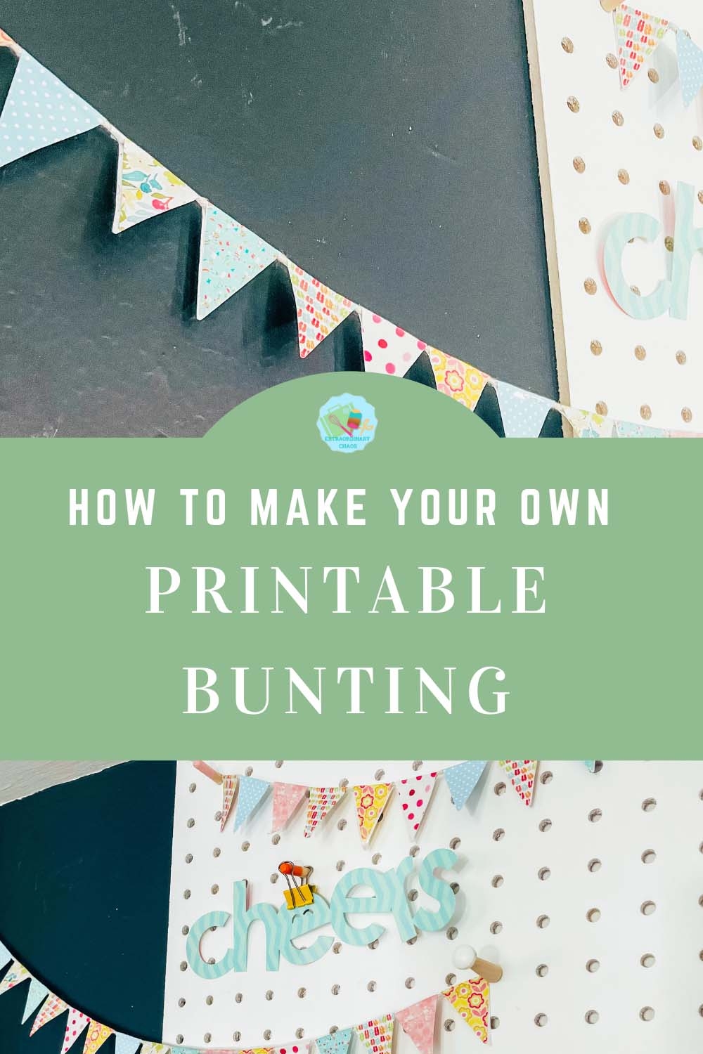 Printable DIY Mini Bunting With Free Download Extraordinary Chaos