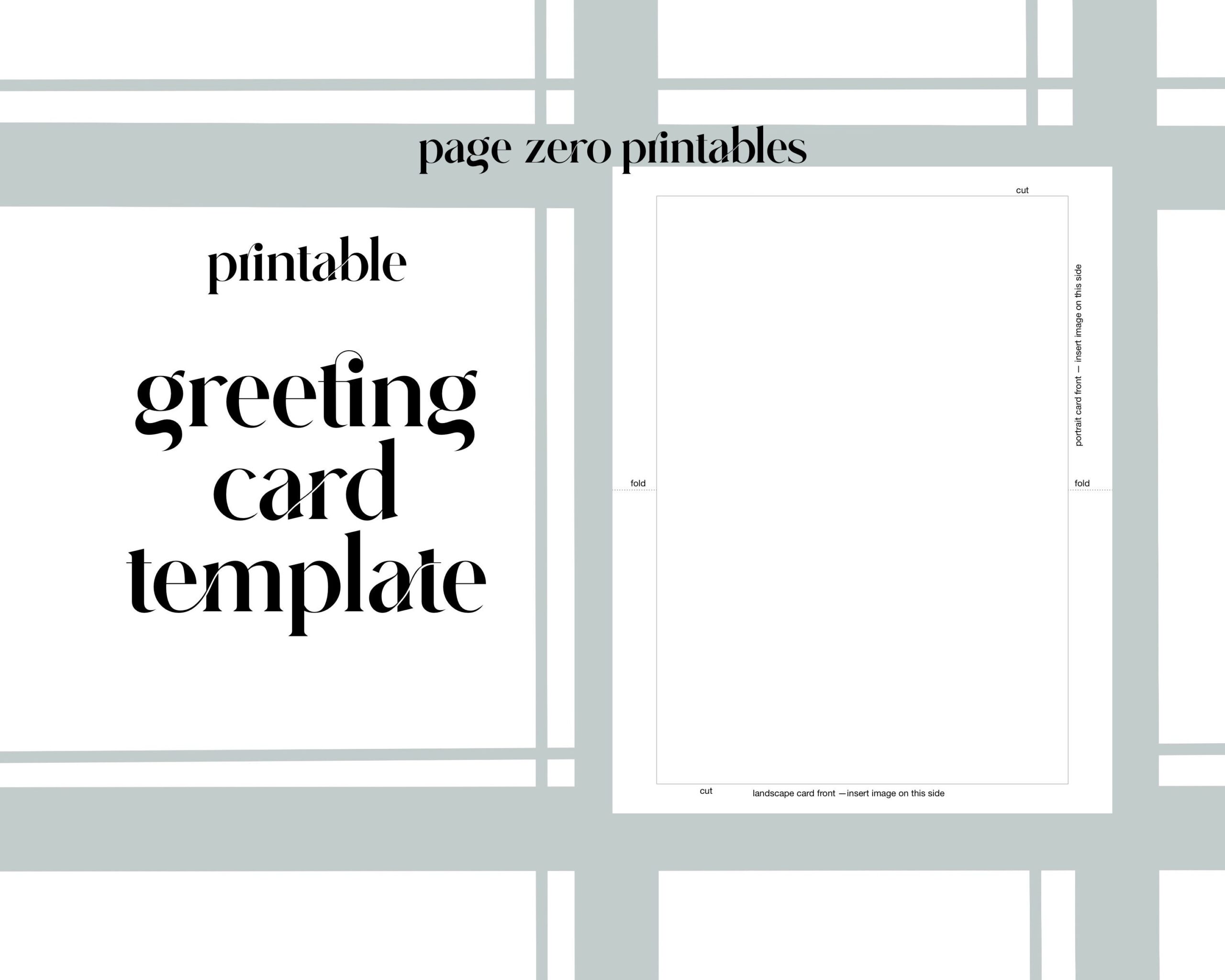 Printable Greeting Card Template