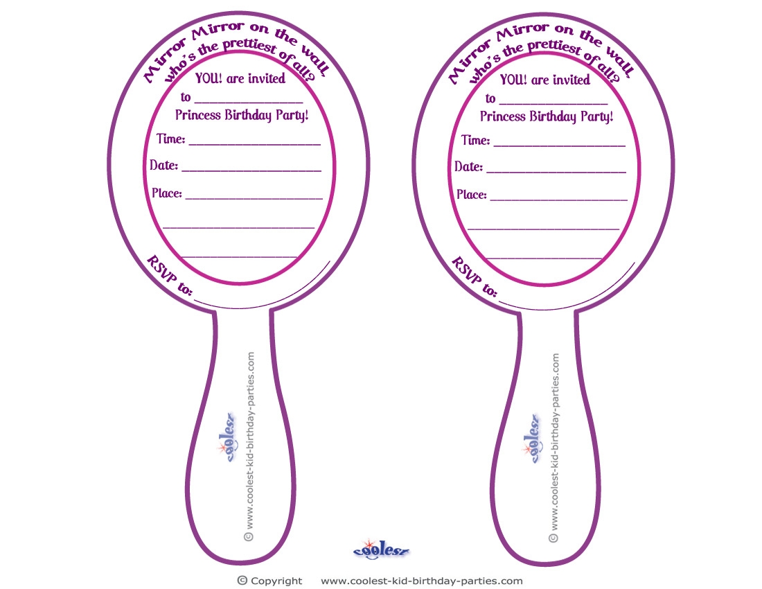 Printable Mirror Invitations Coolest Free Printables