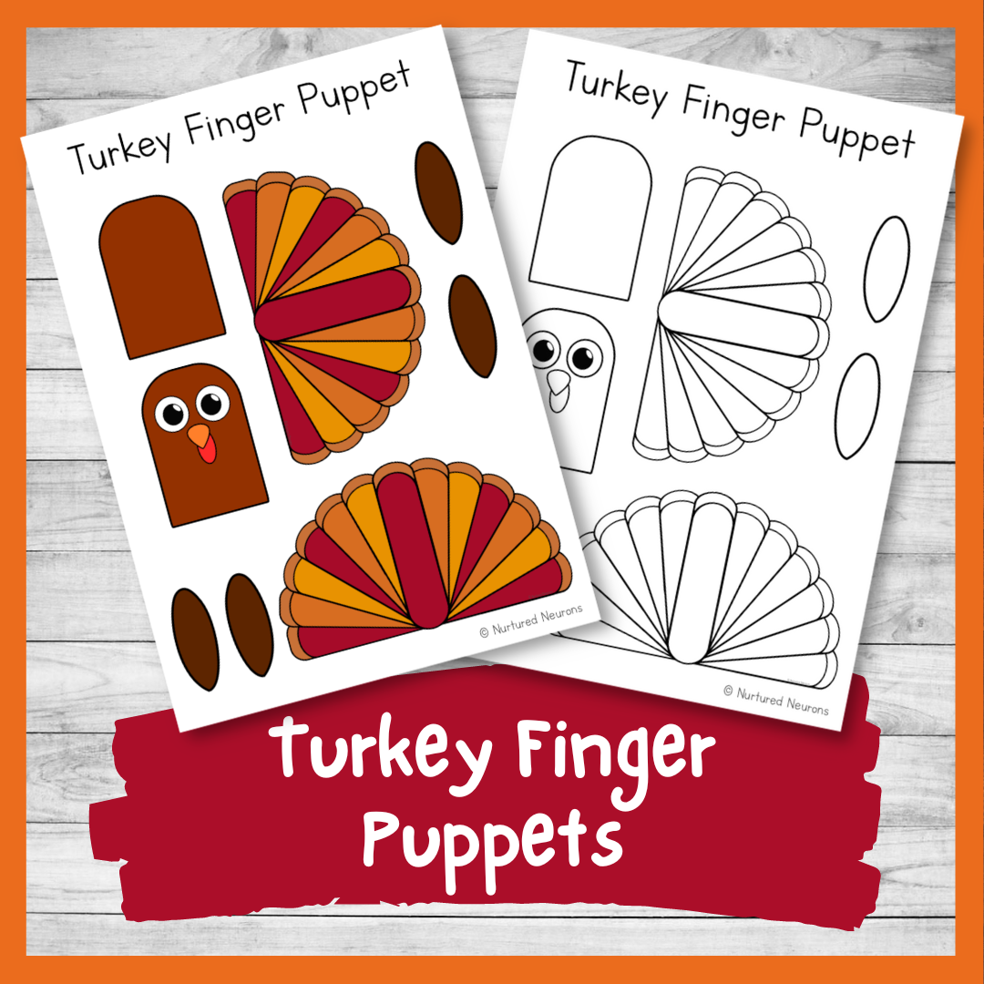Printable Paper Puppets Templates Free Thanksgiving