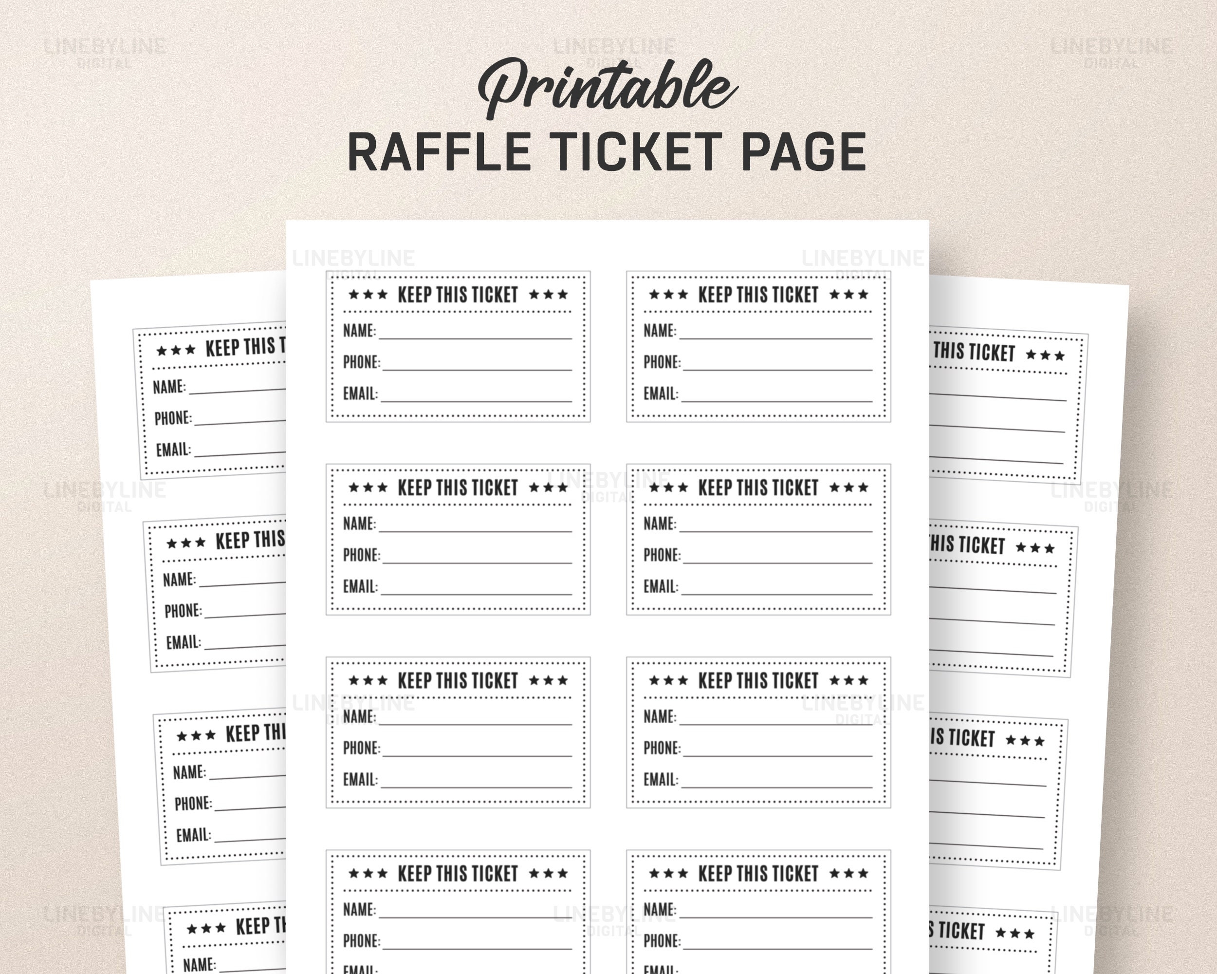Printable Raffle Ticket Blank Raffle Ticket Raffle Ticket Template Enter To Win Ticket Contest Ticket Lottery Ticket Printable Ticket Etsy