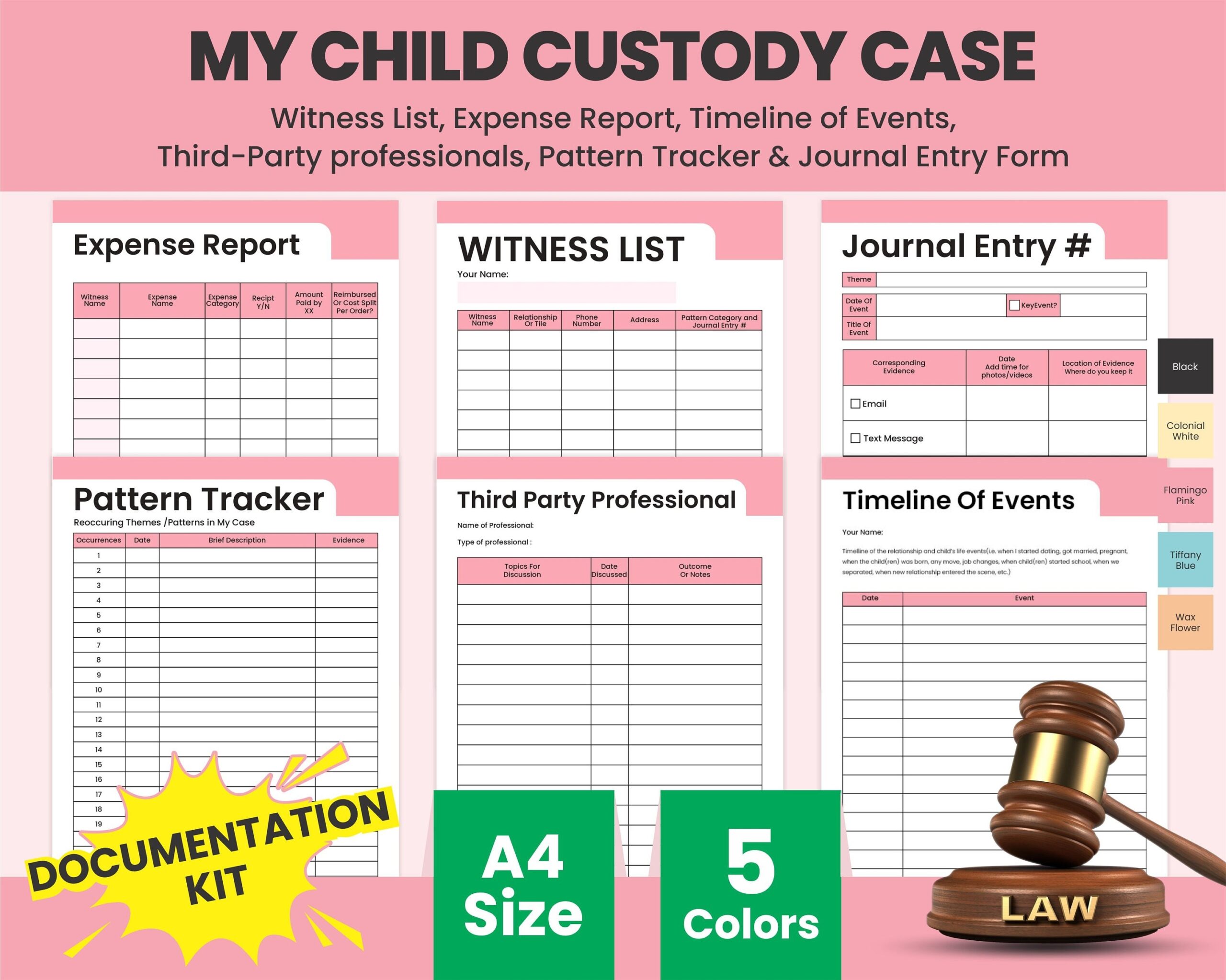 Free Printable Custody Documentation Binder Free Printable Custody Documentation Binder