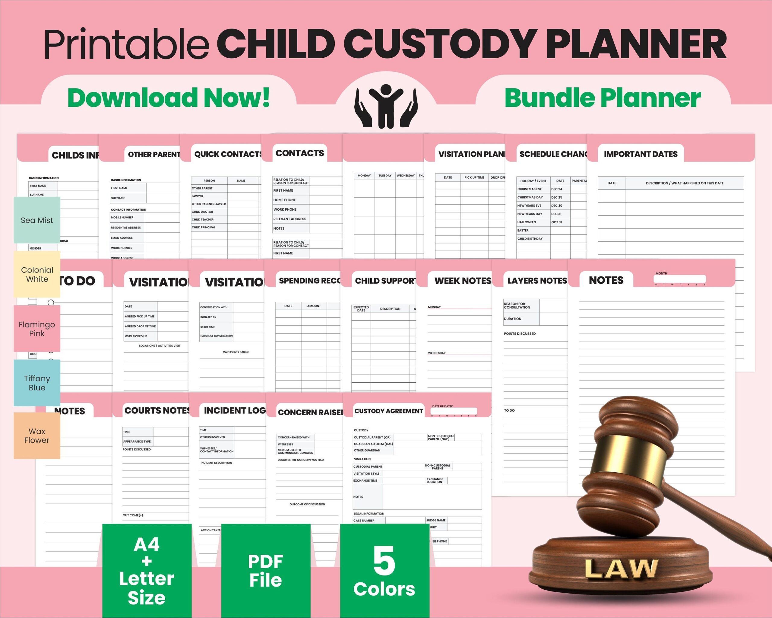 Free Printable Custody Calendar Template