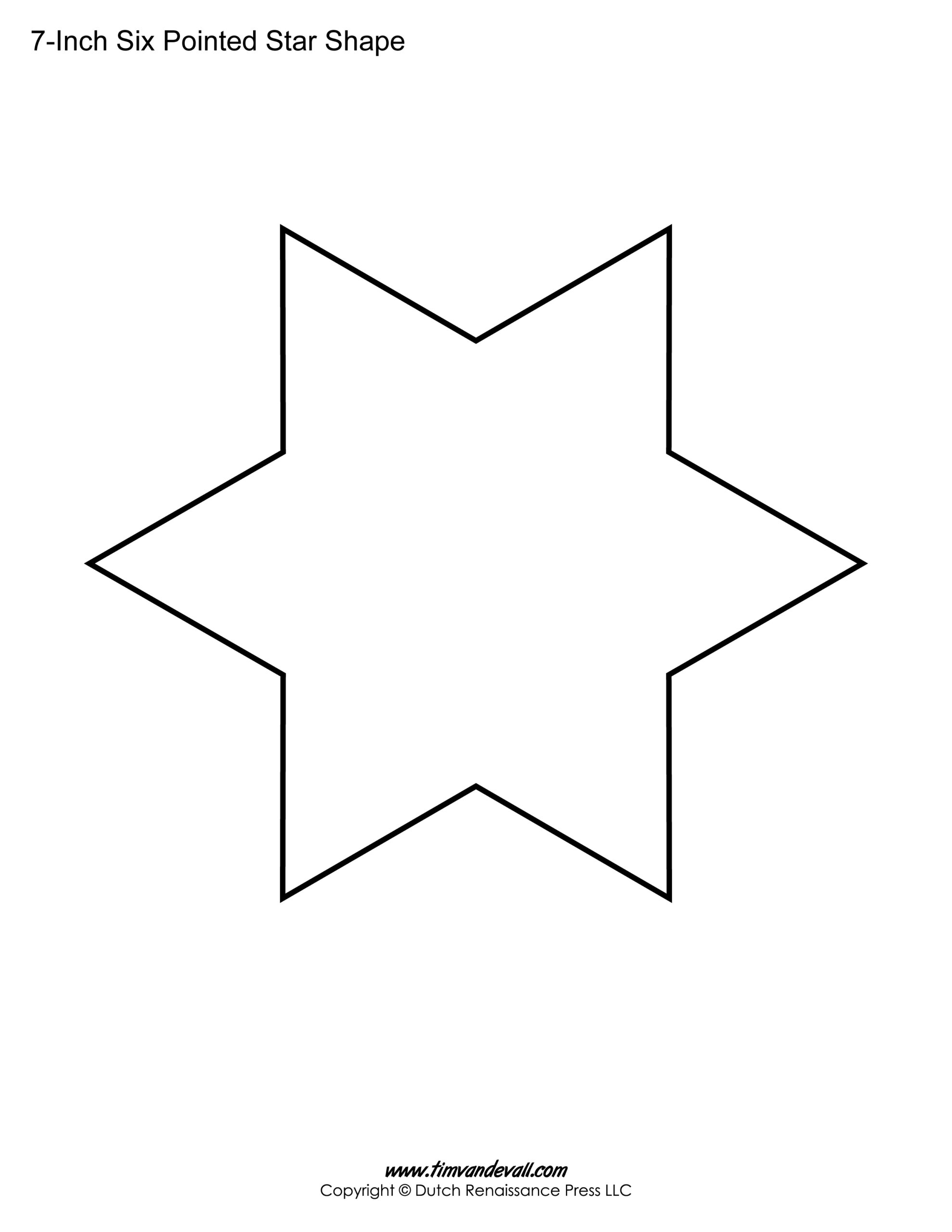 Free Printable 6 Point Star Template
