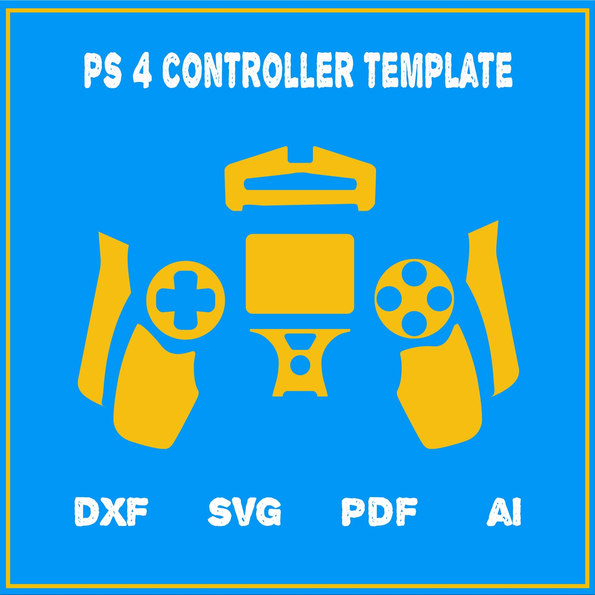 Ps4 Controller Skin Template Sony PlayStation 4 DualSense Controller Skin Cutting Template Cricut Silhouette Vector Cut File
