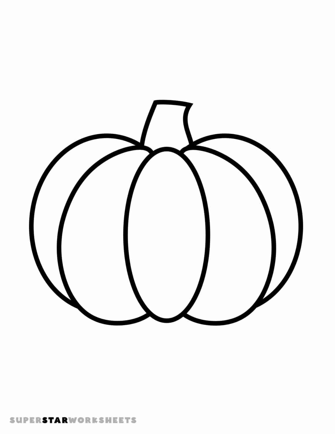 Pumpkin Coloring Template Printable Free