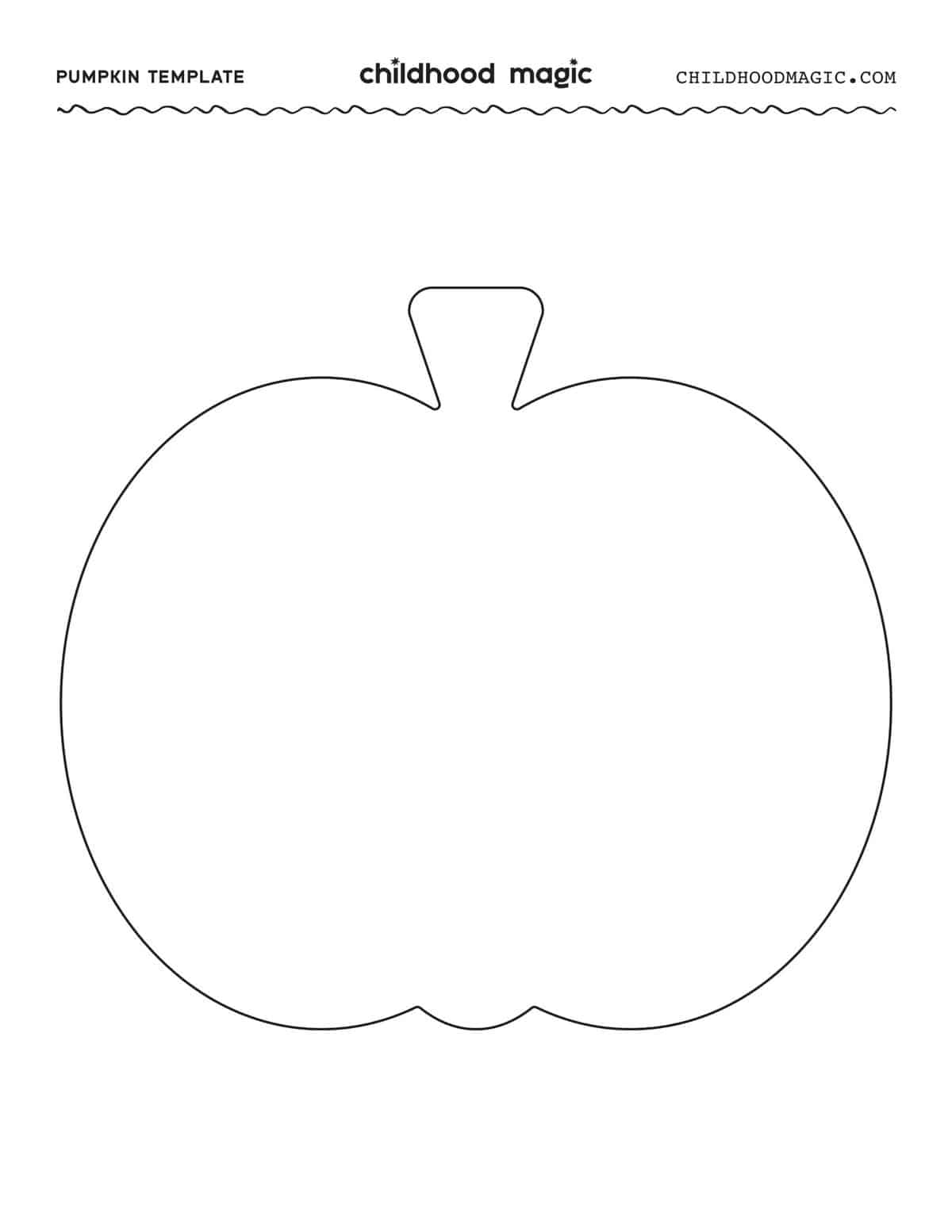 Simple Large Pumpkin Template Free Printable