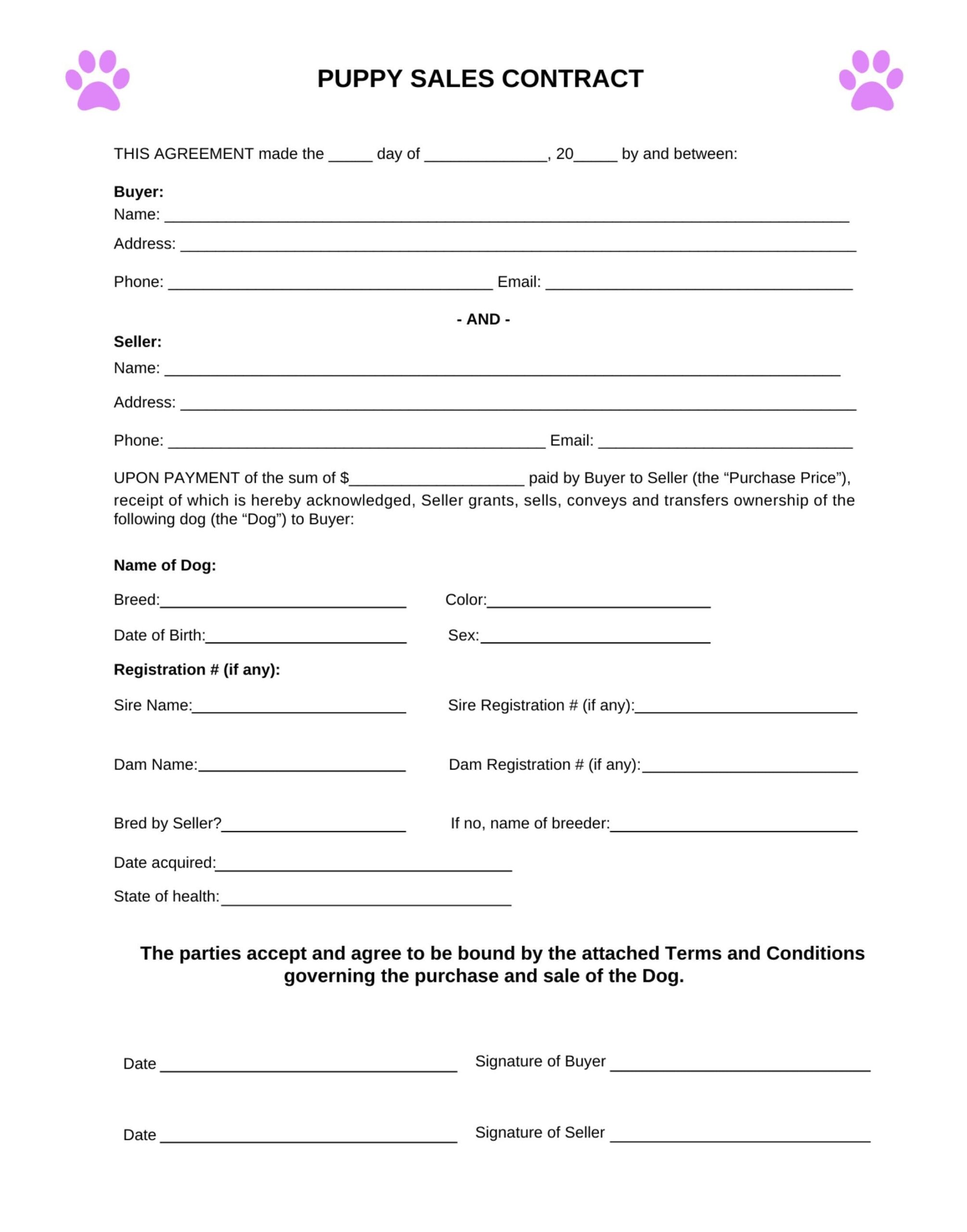 Puppy Sales Contract Personalised Puppy Contracts Puppy Contract Template PDF Digital Download Puppy Sales Contract Personalised Puppy Contracts Puppy Contract Template PDF Digital Download