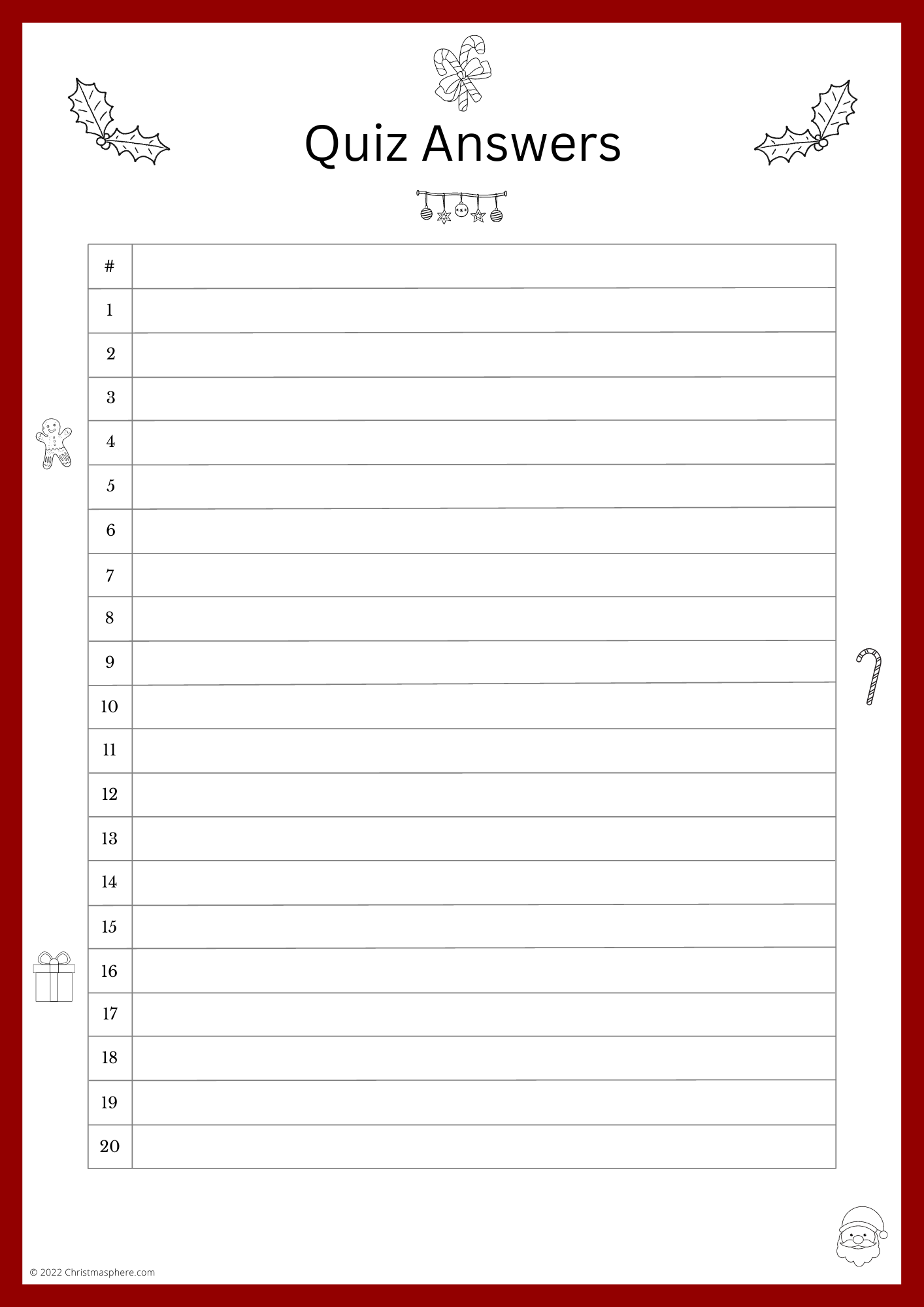Quiz Answer Sheet Bundle 5 Designs Worksheets Library