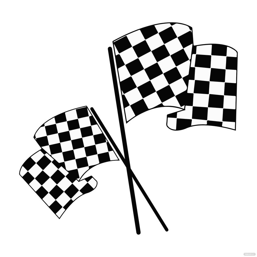 Race Track Flag Clipart In Illustrator JPG EPS SVG PNG 