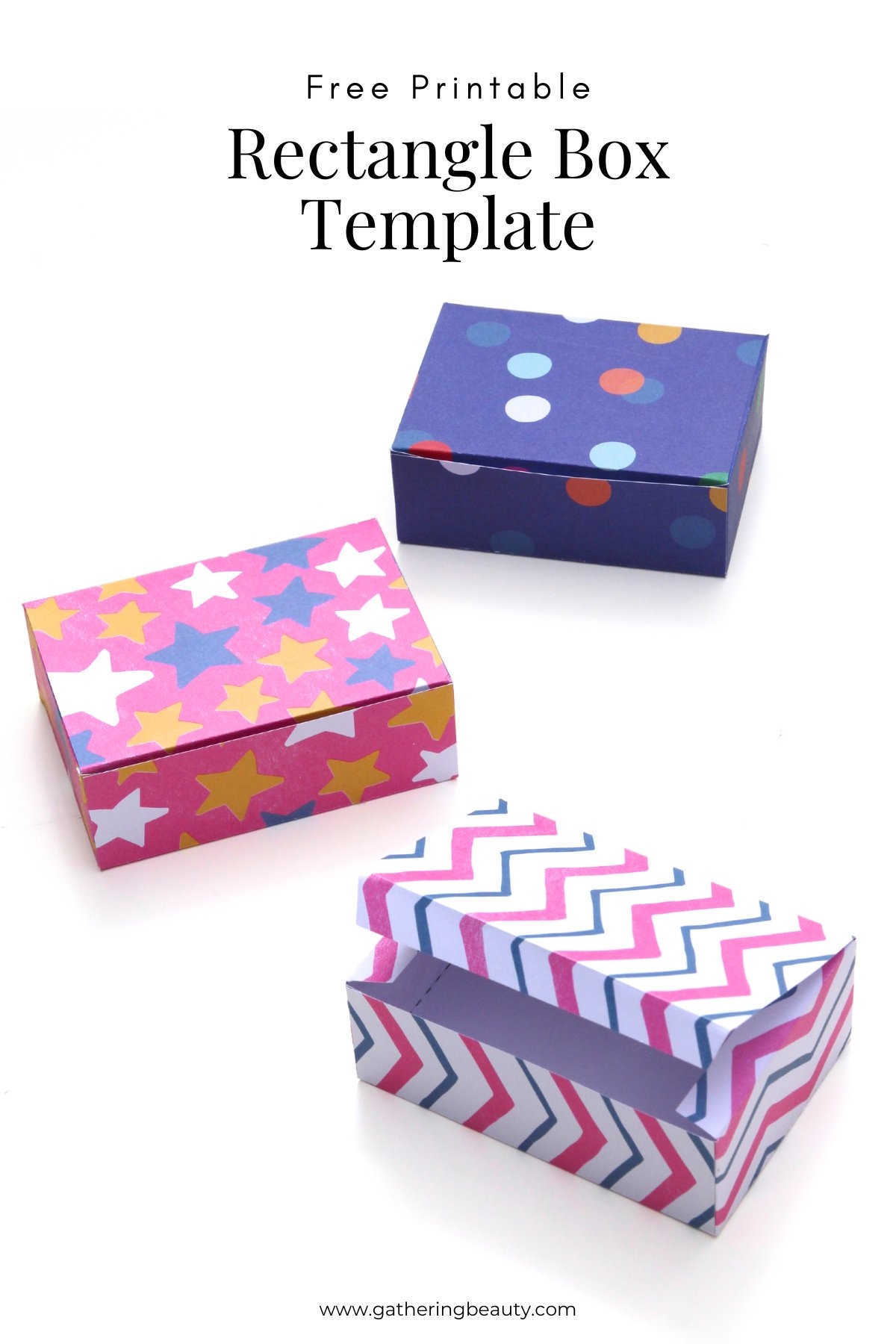 Rectangle Box Printable Template Gathering Beauty