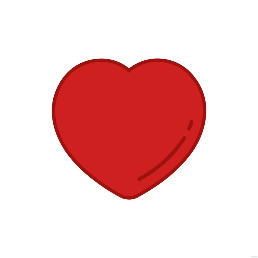 Red Heart Clipart In Illustrator SVG JPG EPS PNG Download 