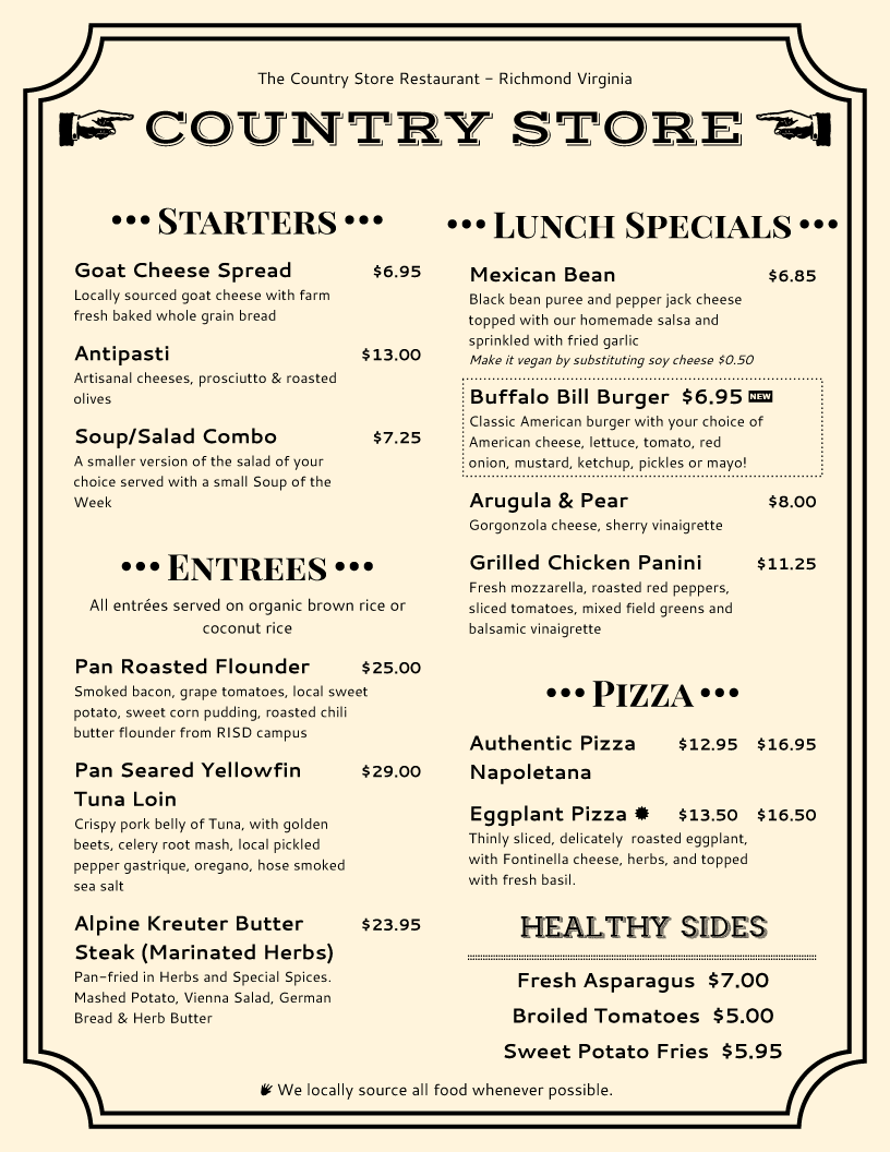 Restaurant Menu Templates Design And Print Custom Restaurant 