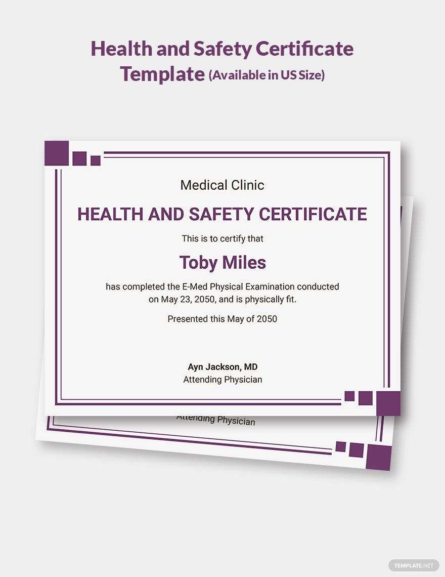 Safety Certificate Templates In Word FREE Download Template Worksheets Library