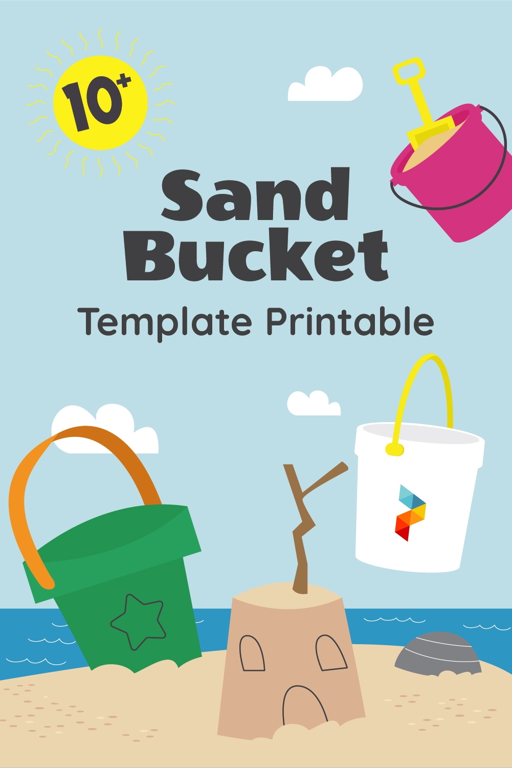 Free Beach Bucket Template Printable